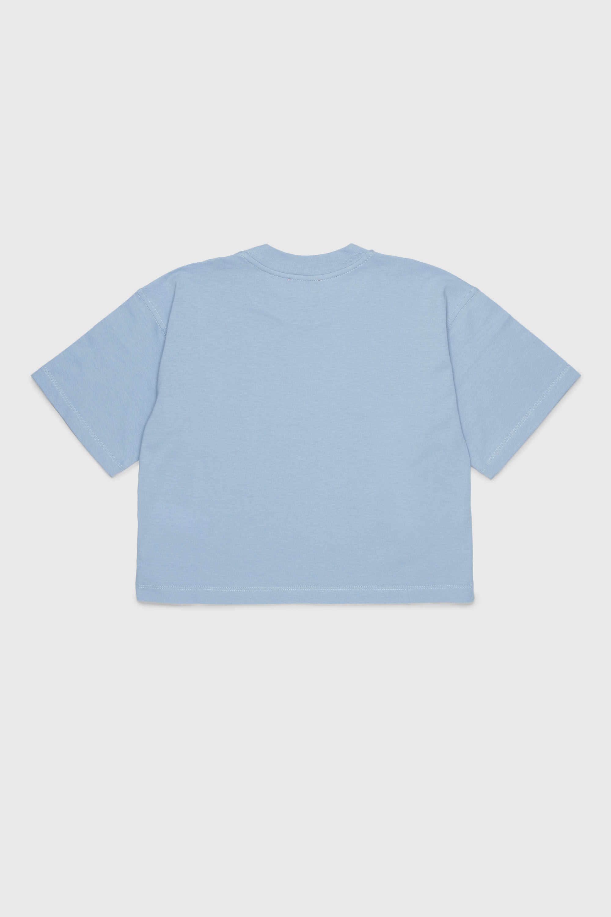 Diesel - TLIXIN, Woman's Cropped T-shirt with Oval D logo in Light Blue - 2