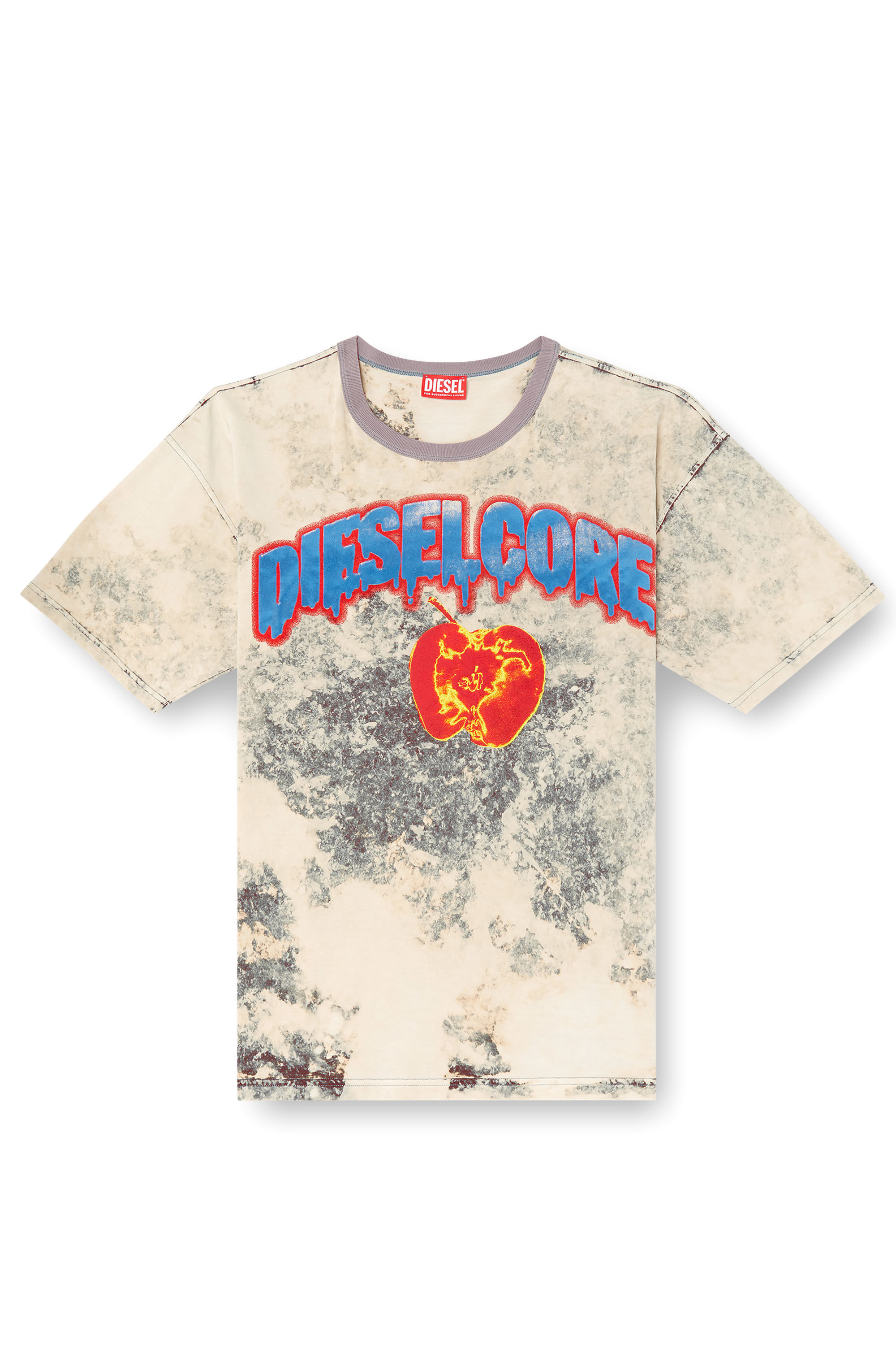Diesel - T-BOXT-R9, Man's T-shirt with Diesel Core logo in Grey - 2