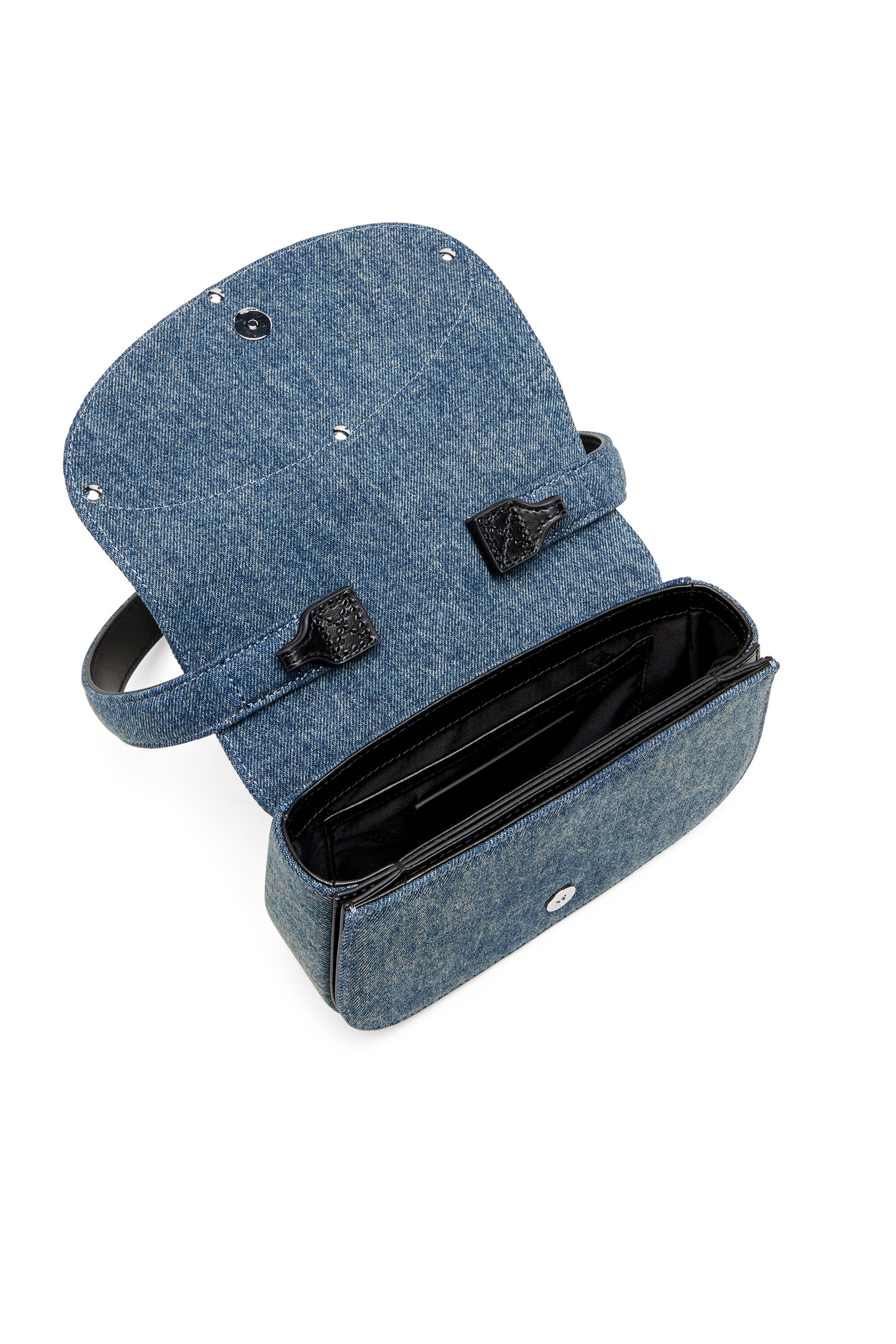Diesel - 1DR, Woman's 1DR-Iconic shoulder bag in solarised denim in Blue - 5