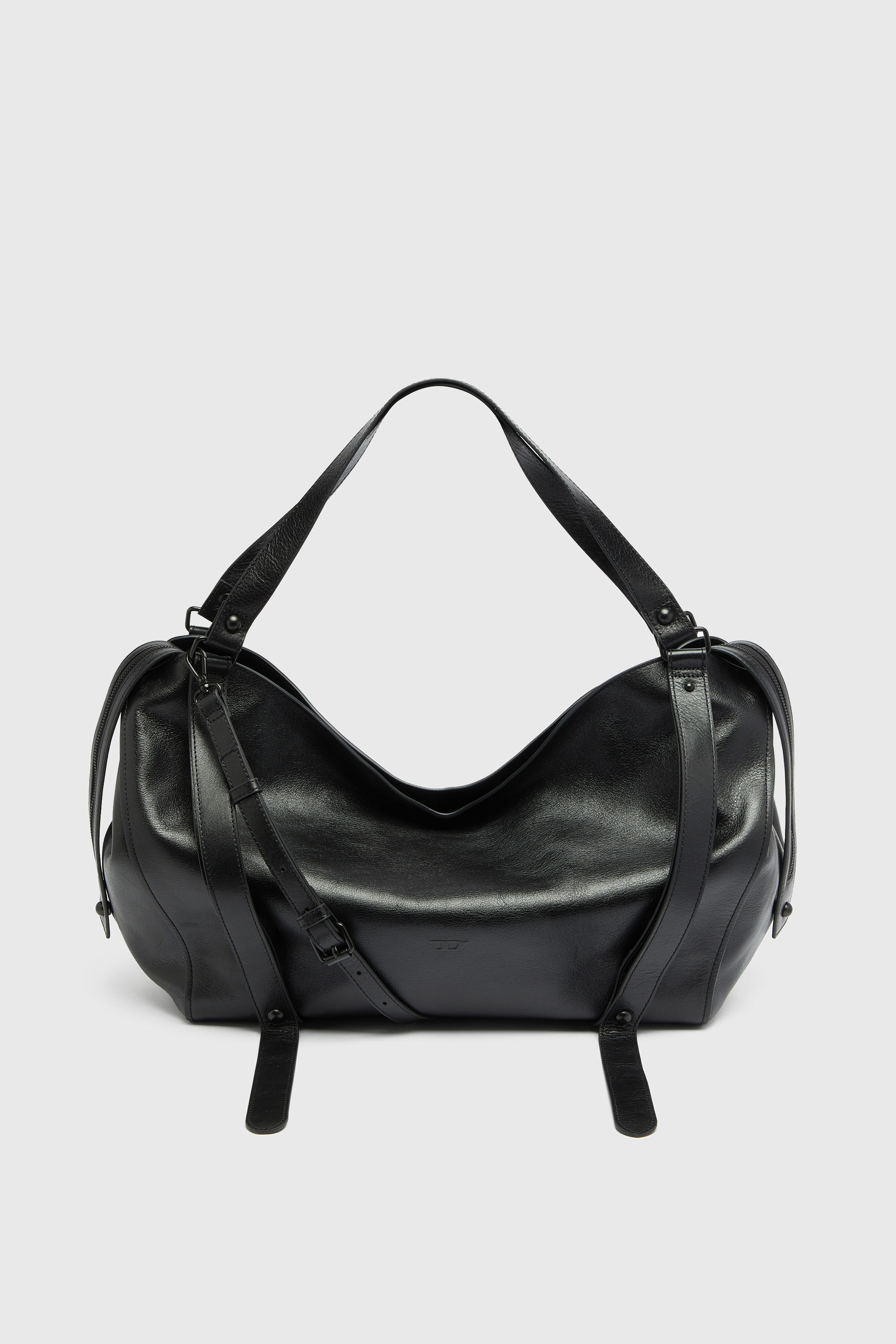 Women's D-One-Large top-handle bag in leather | Black | Diesel
