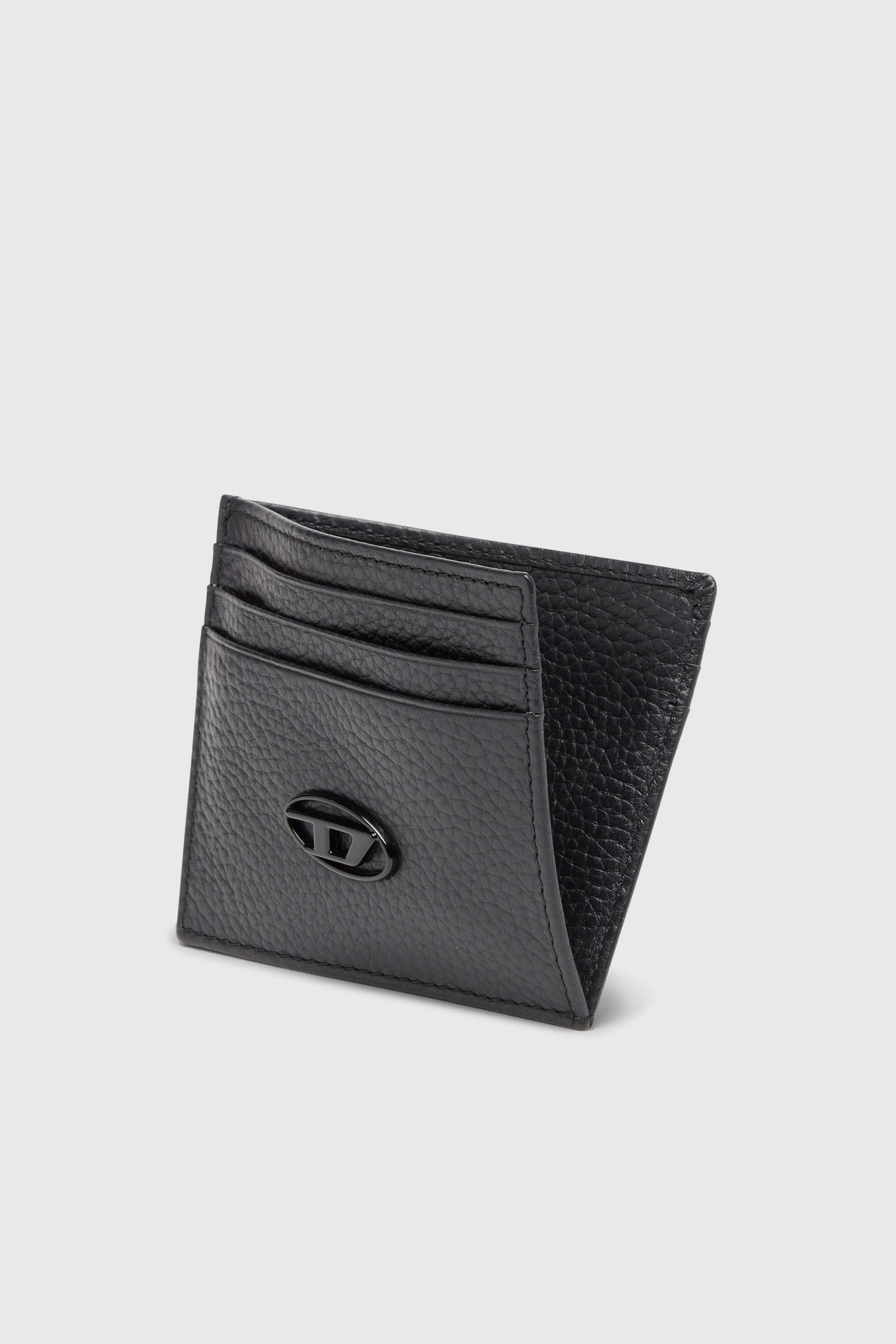 Diesel - CARD CASE, Man's Card case in grained leather in Black - 3