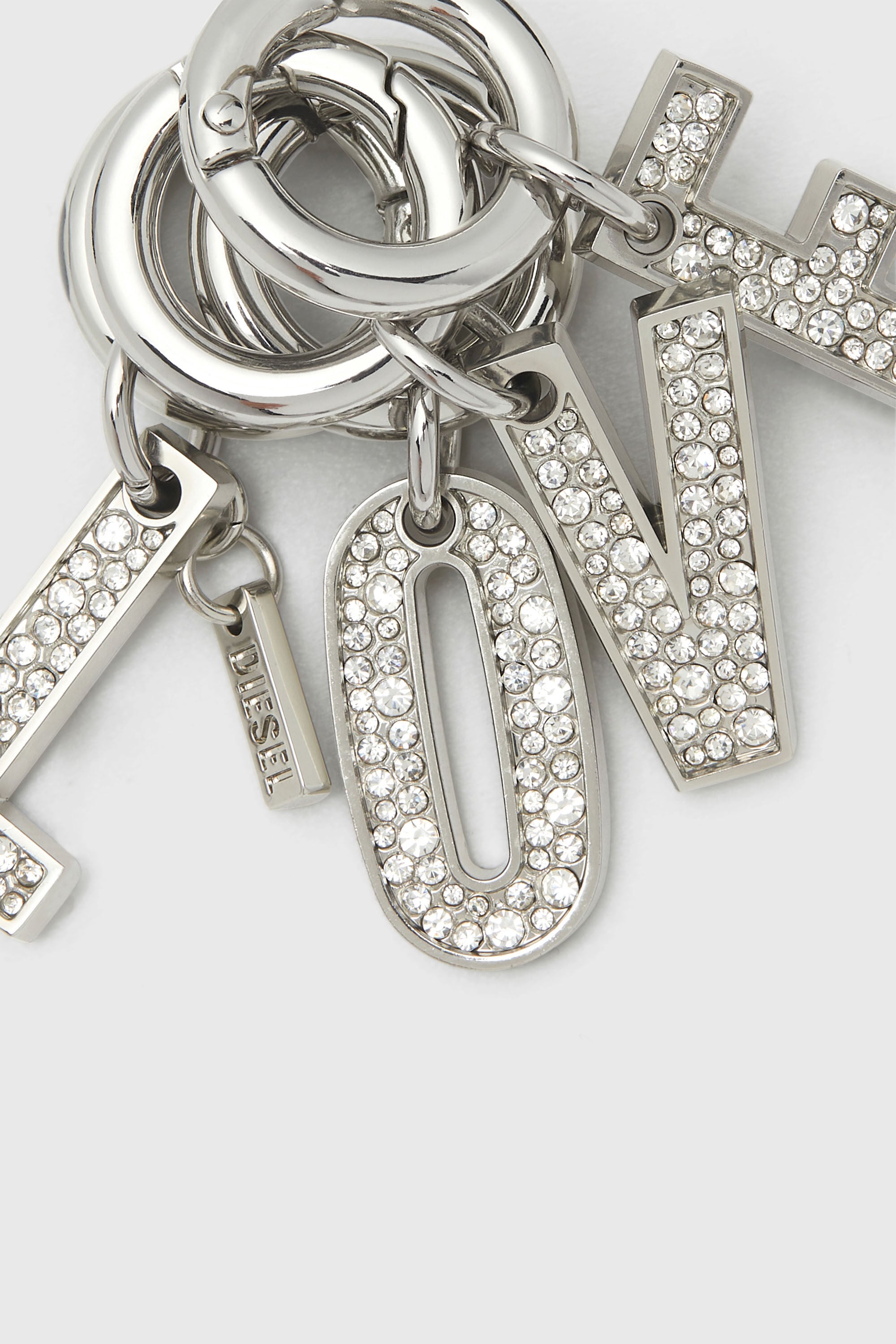 Diesel - CHARM-LOVE, Woman's Charms with LOVE lettering in Silver - 2