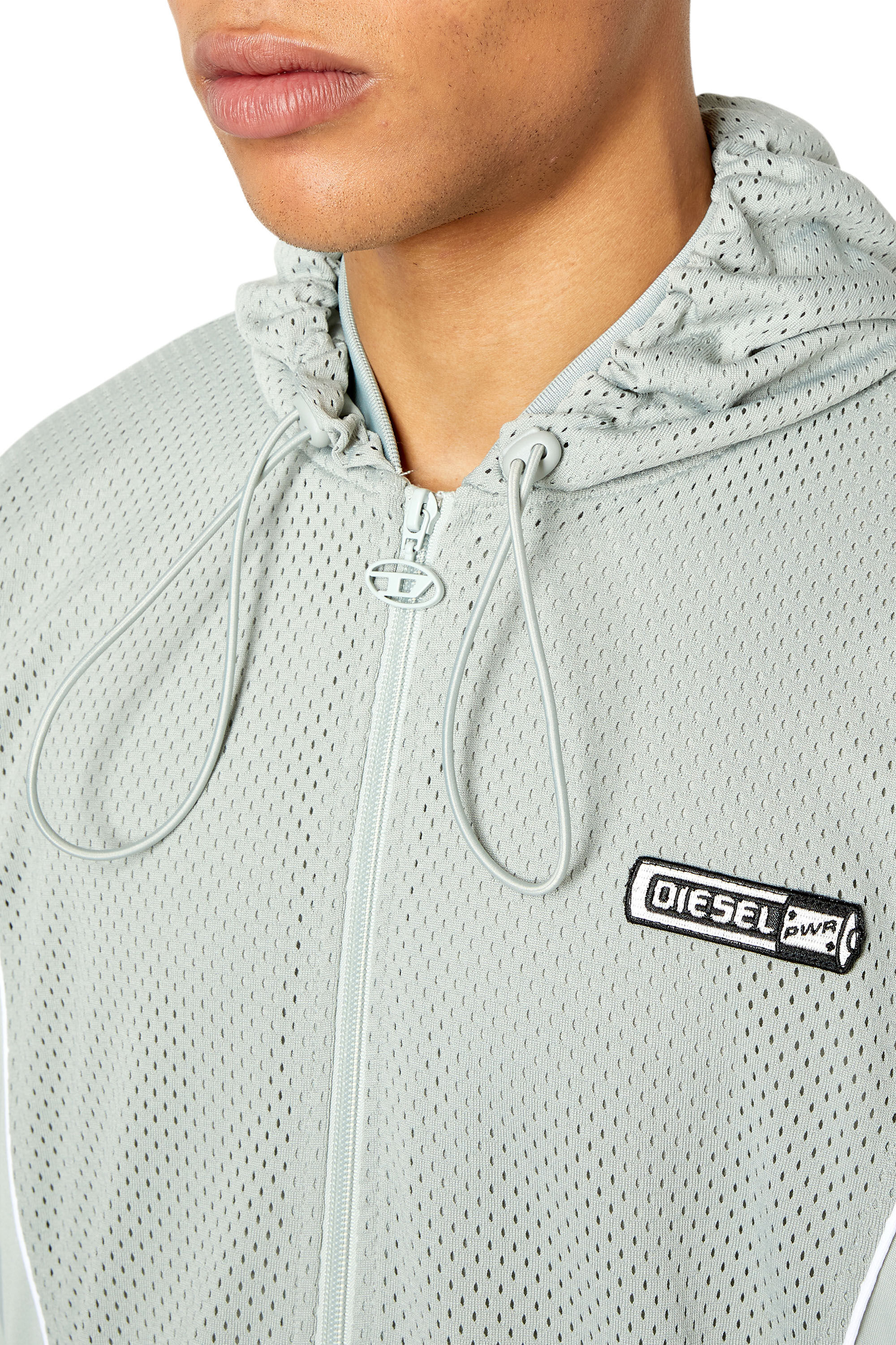 S-RELAX Man: Zip-up hoodie in cotton jersey and mesh | Diesel