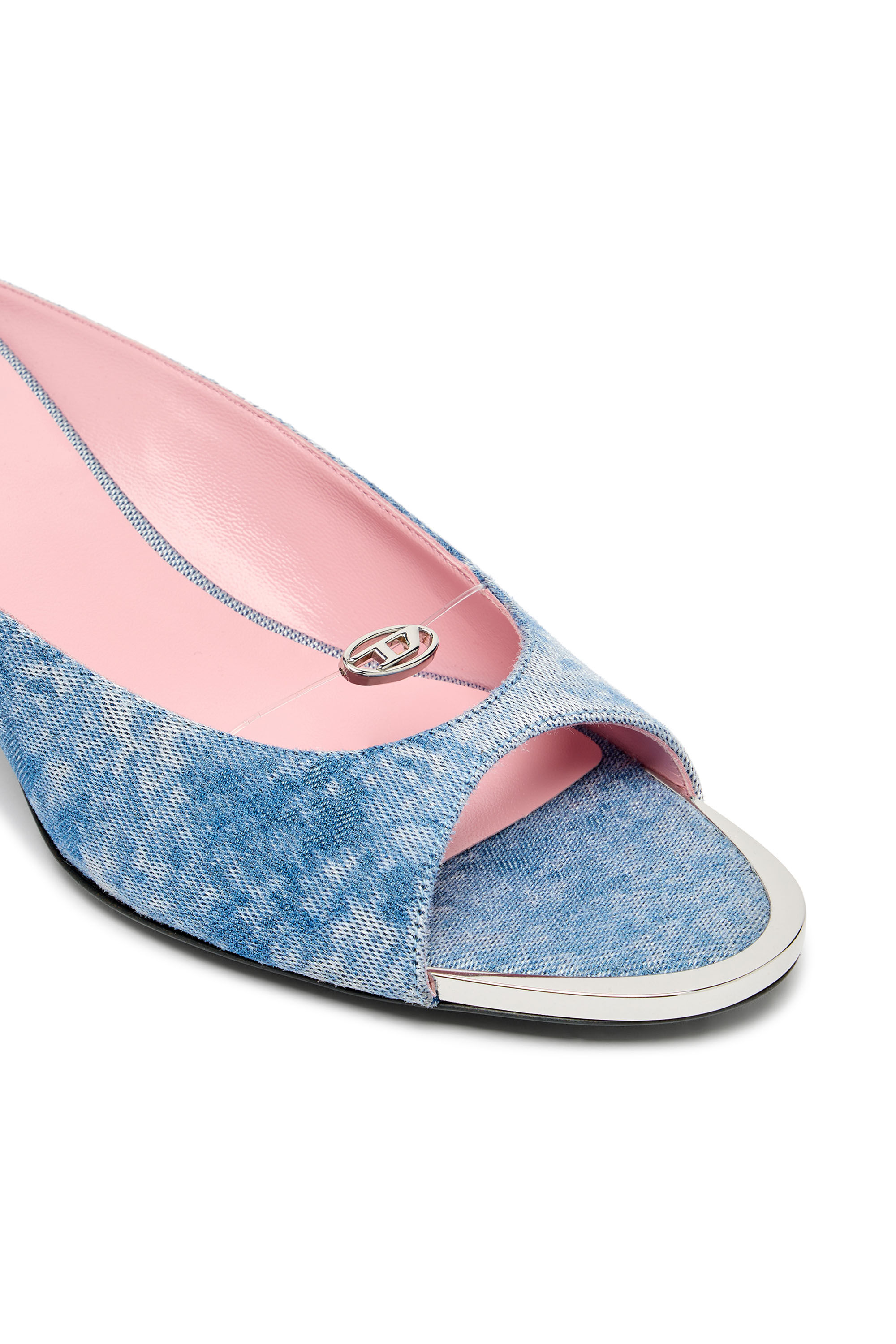 Diesel - D-DIAM'S-SA-40, Woman's D-Diam's-Low denim mule with floating Oval D in null - 5