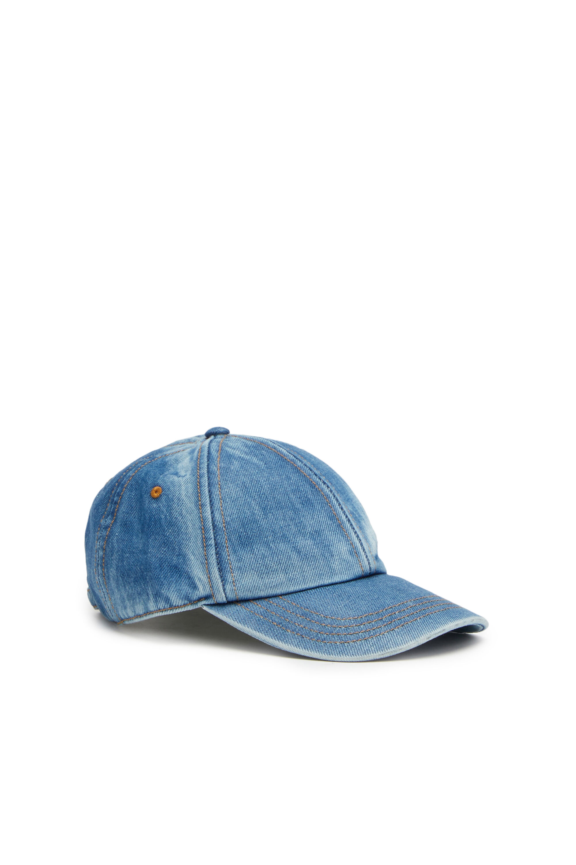 C-LIB-2 Man: Baseball cap in mid blue cotton denim | Diesel