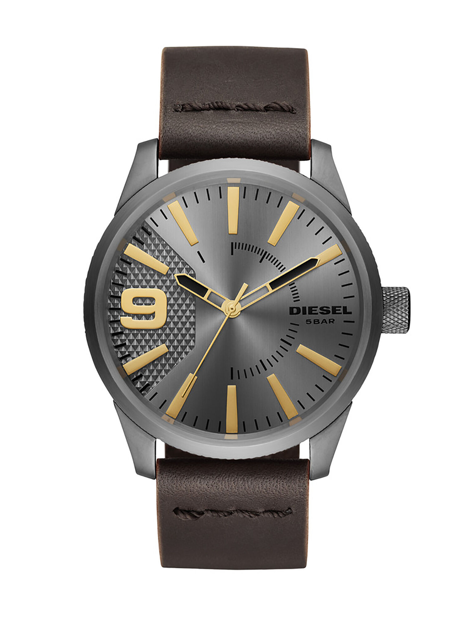 DZ1843 Man Brown watch with gray dial 46 mm Diesel
