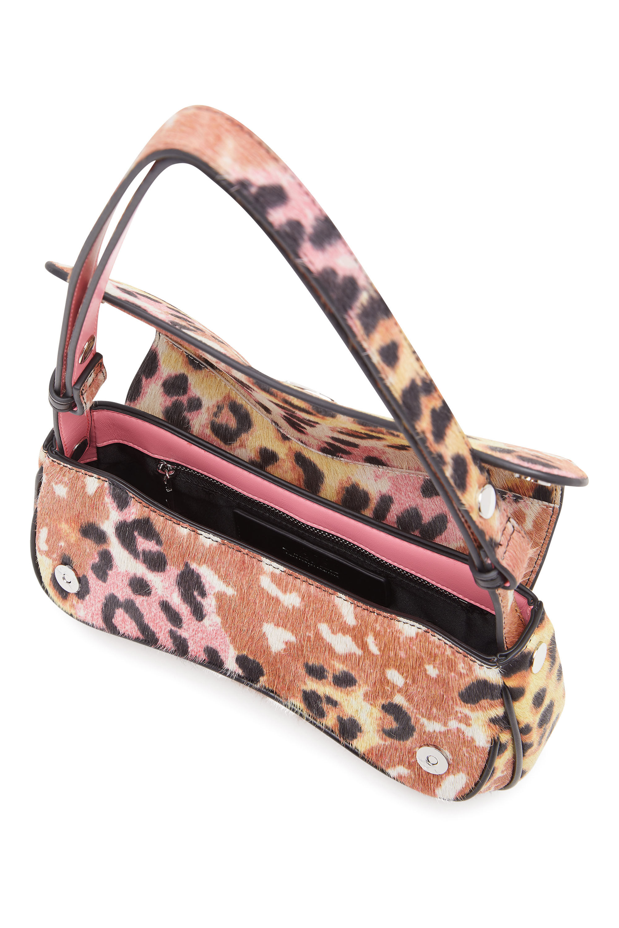Diesel - PLAY CLUTCH, Woman's Play-Clutch in leopard-print calf hair in Brown - 2