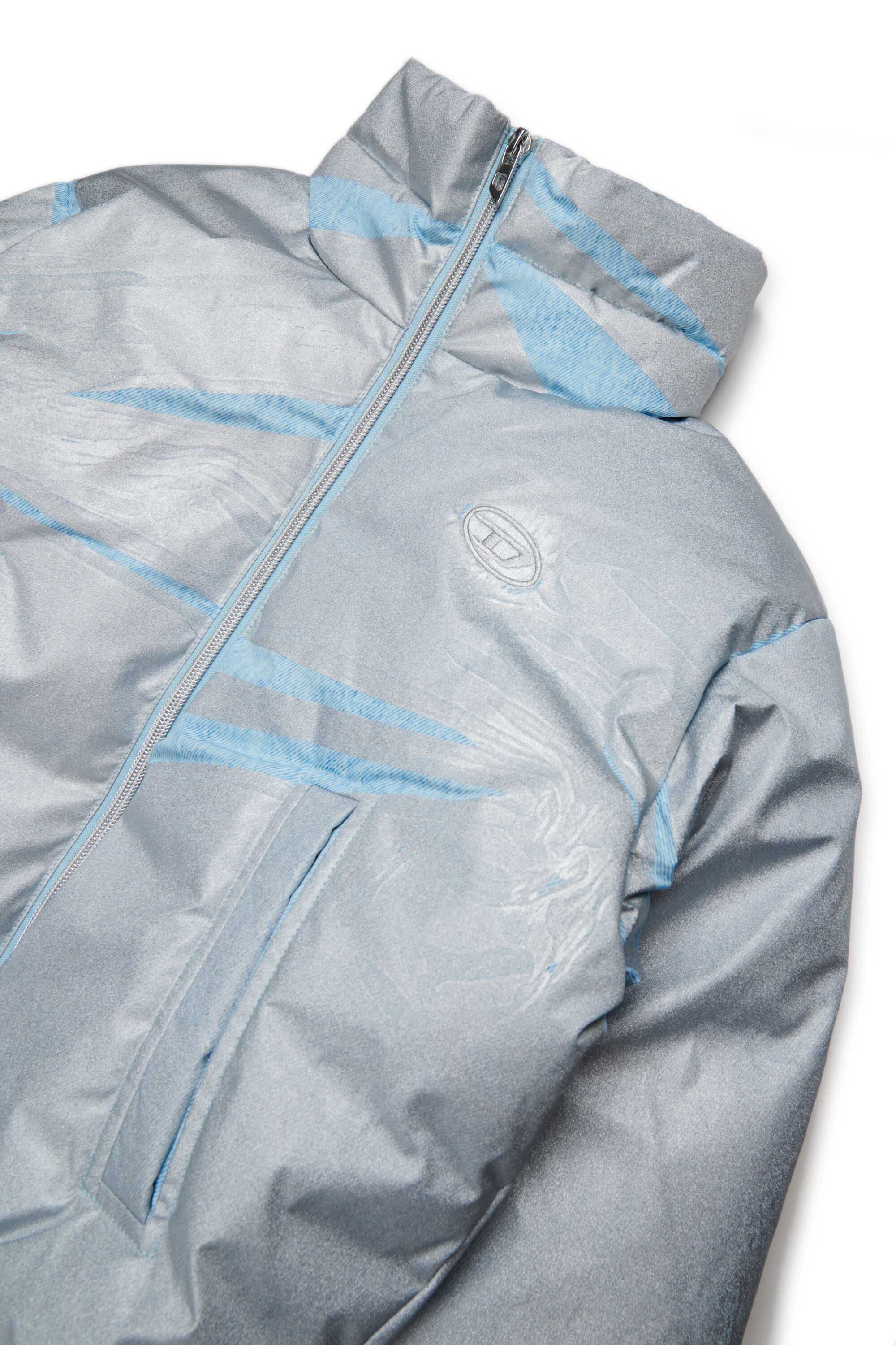 Diesel - JWHIMSY, Woman's Jacket with front zipper in Light Blue - 3