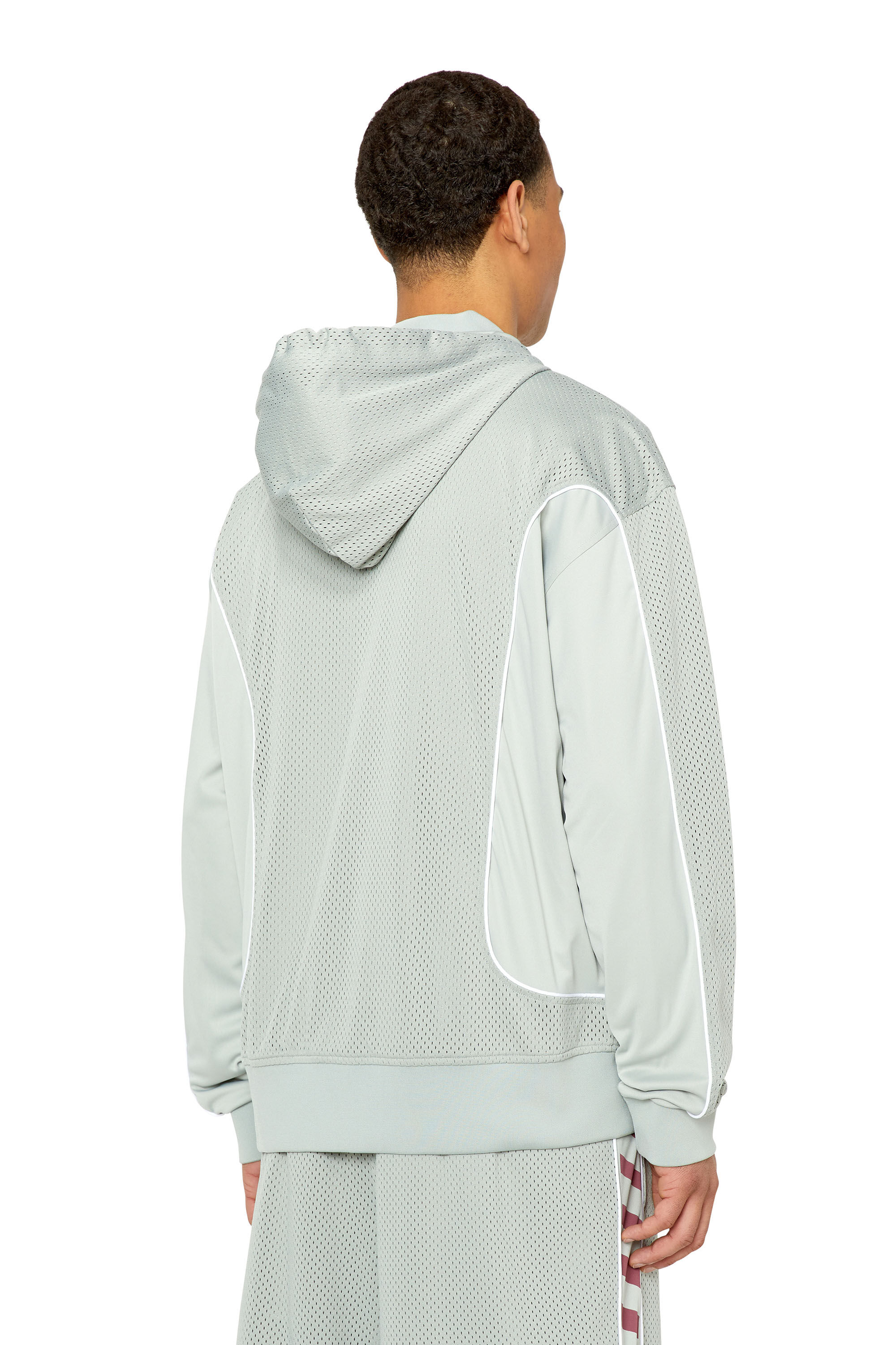 S-RELAX Man: Zip-up hoodie in cotton jersey and mesh | Diesel