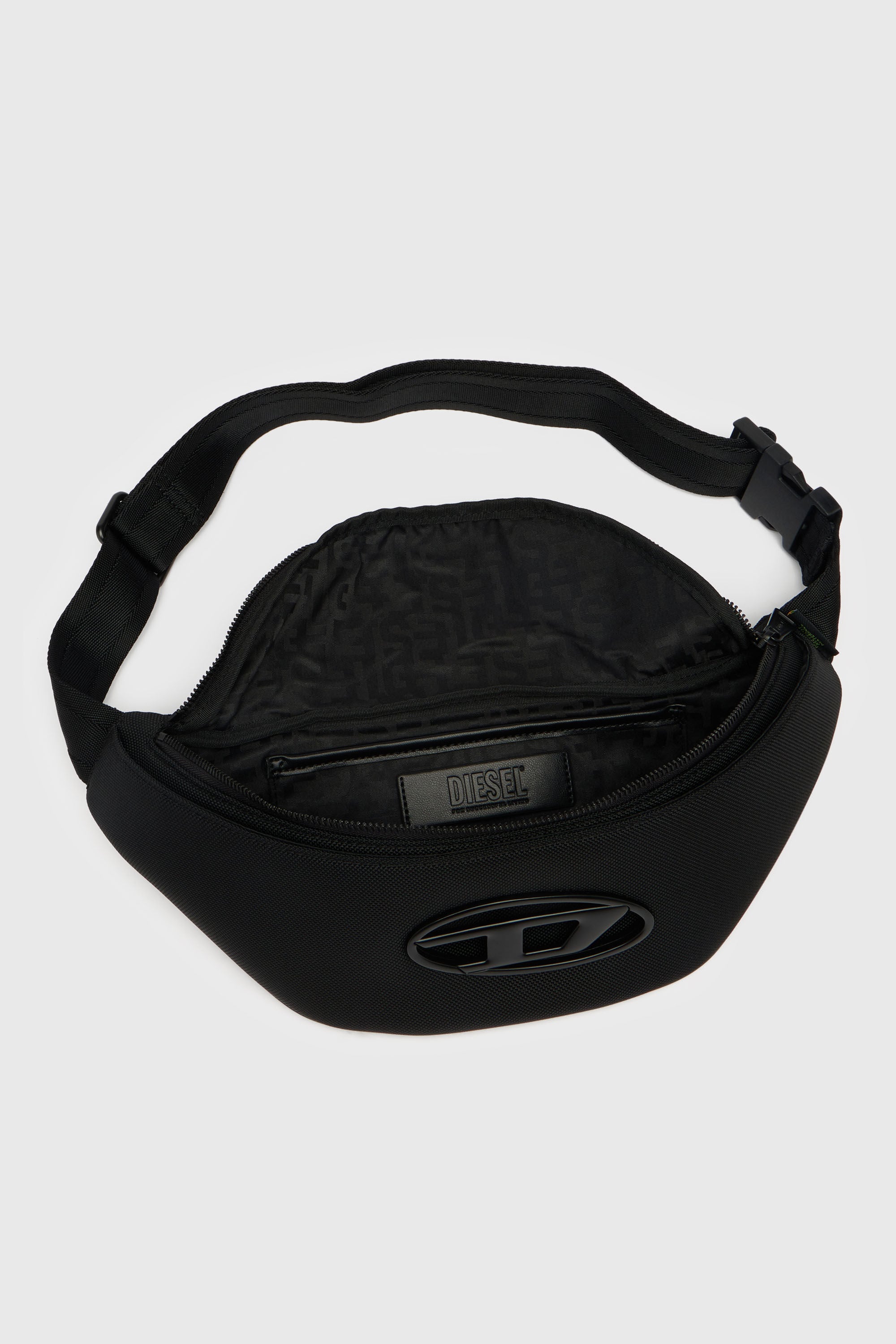 Diesel - HOLI-D BELT BAG M, Unisex's Holi-D - Belt bag in nylon with internal pocket in Black - 4