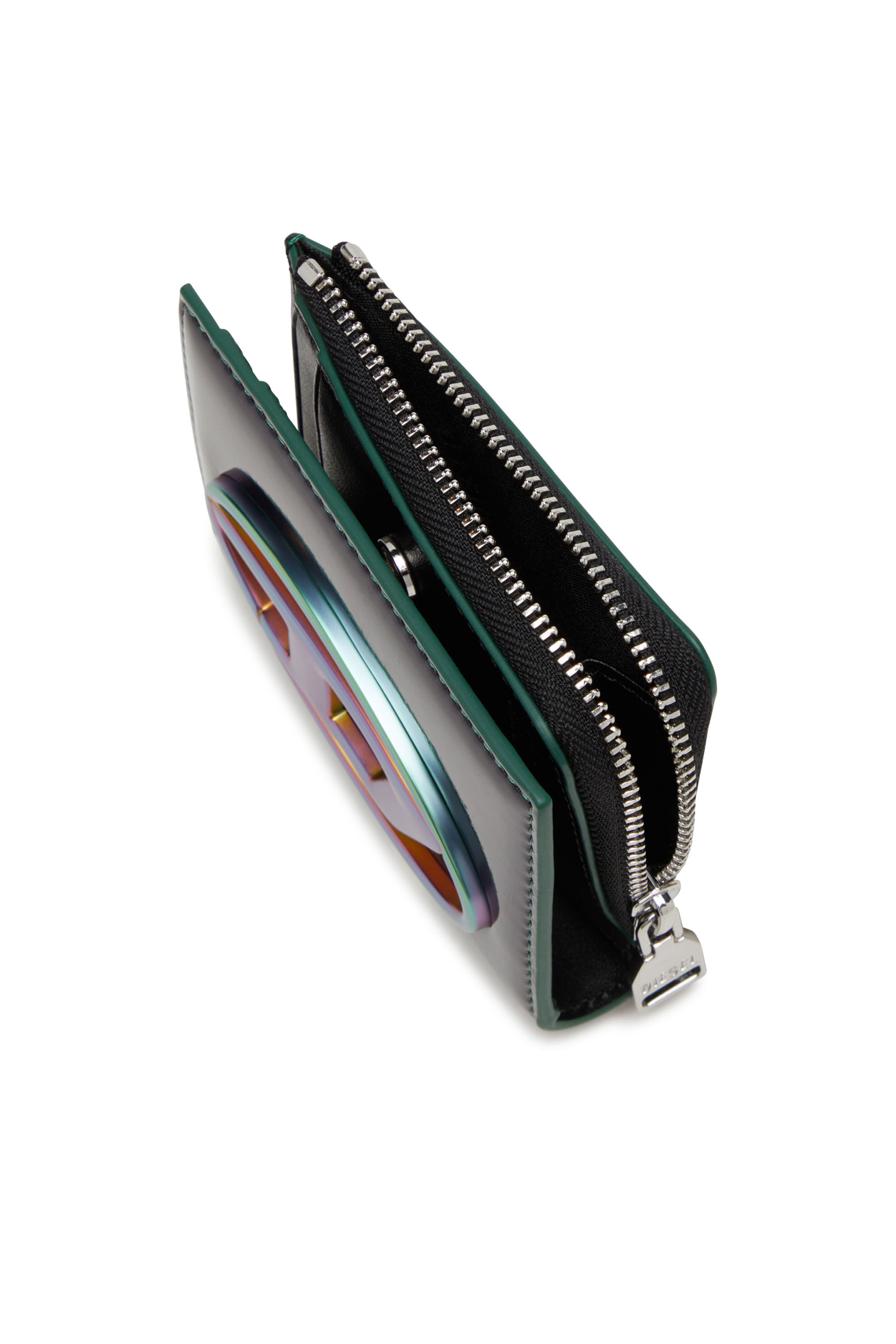 Diesel - 1DR CARD HOLDER ZIP L, Green/Blue - Image 4