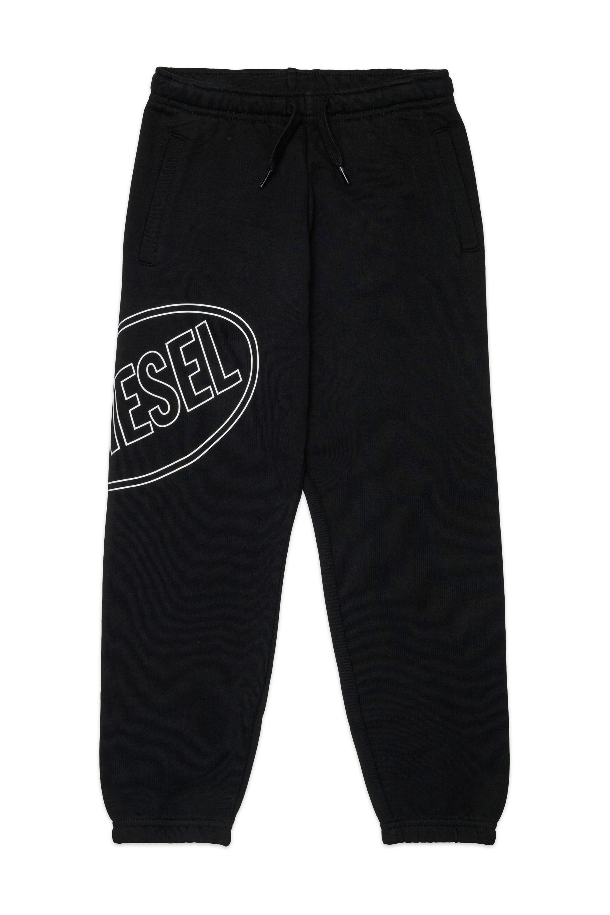 Diesel - PCIRCLE, Man's Sweatpants with side print in Black - 1