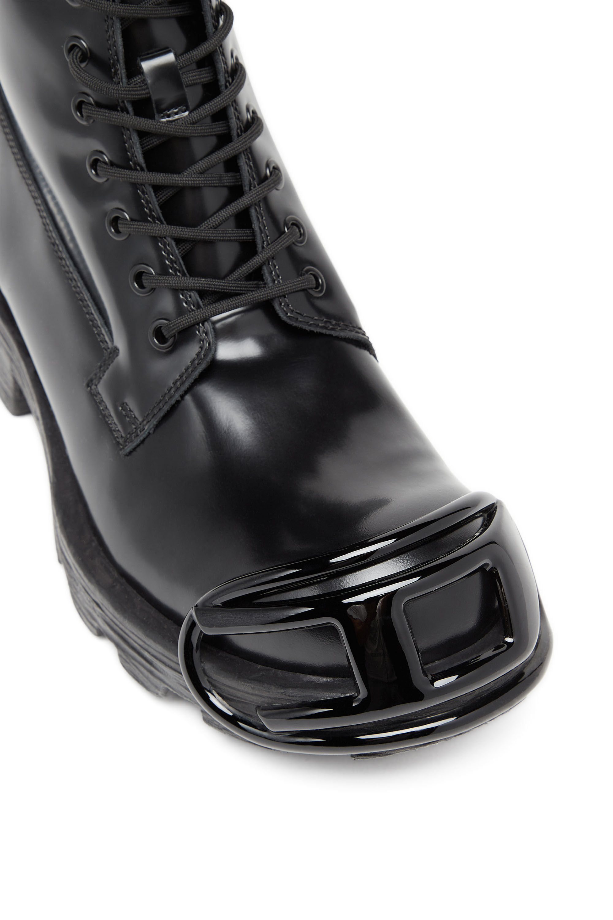Men's D-Hammer-Leather boots with oval D toe guard | Black | Diesel SI