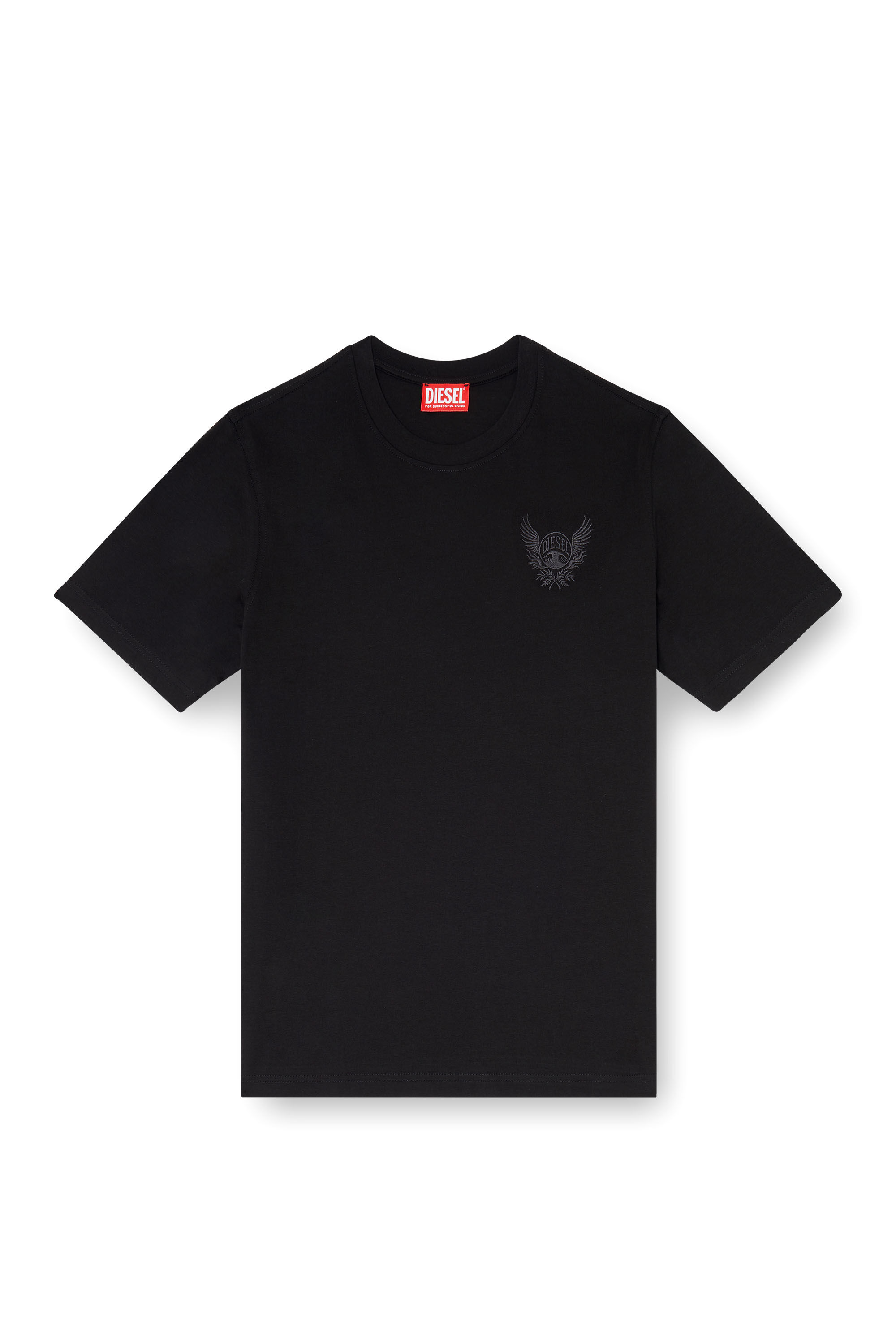 Diesel - T-ADJUST-AA8, Man's Cotton T-shirt with chest logo motif in Black - 2