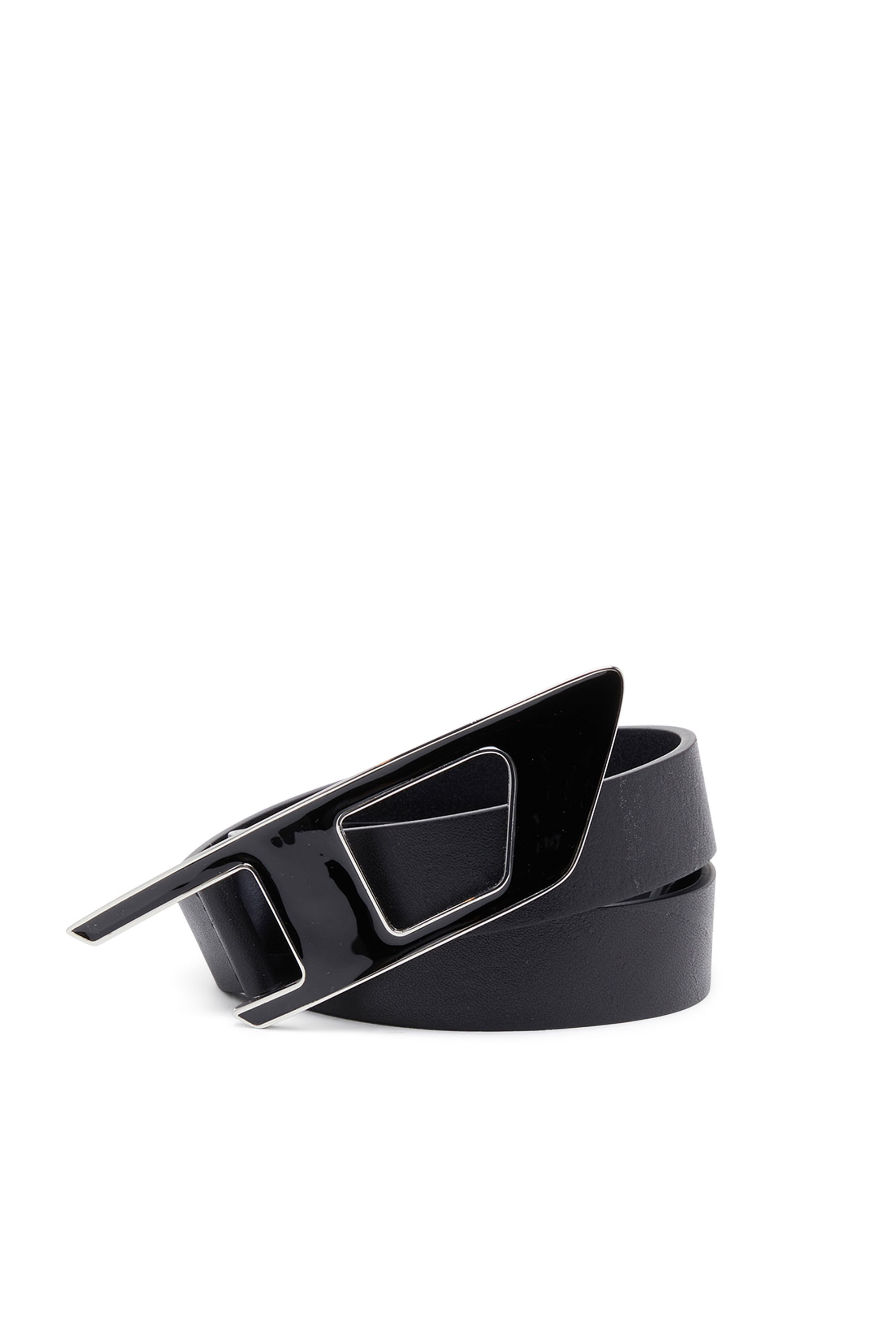 DIESEL ベルト 75 B－DLOGO II DIESEL 黒 ブラック Women's 2.5cm leather belt with enamelled d buckle | Black