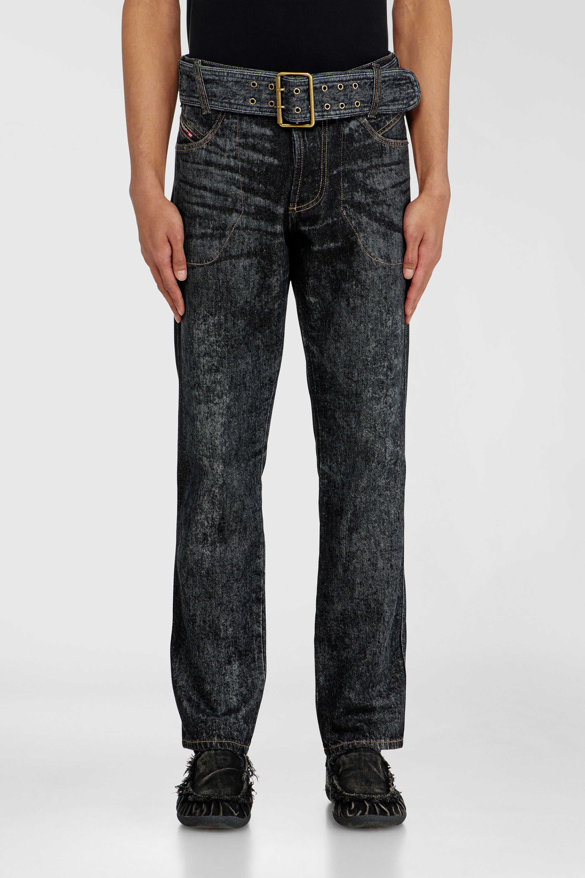 Diesel - Man's Slim Jeans D-Villus 09Q24, Black/Dark grey - 4