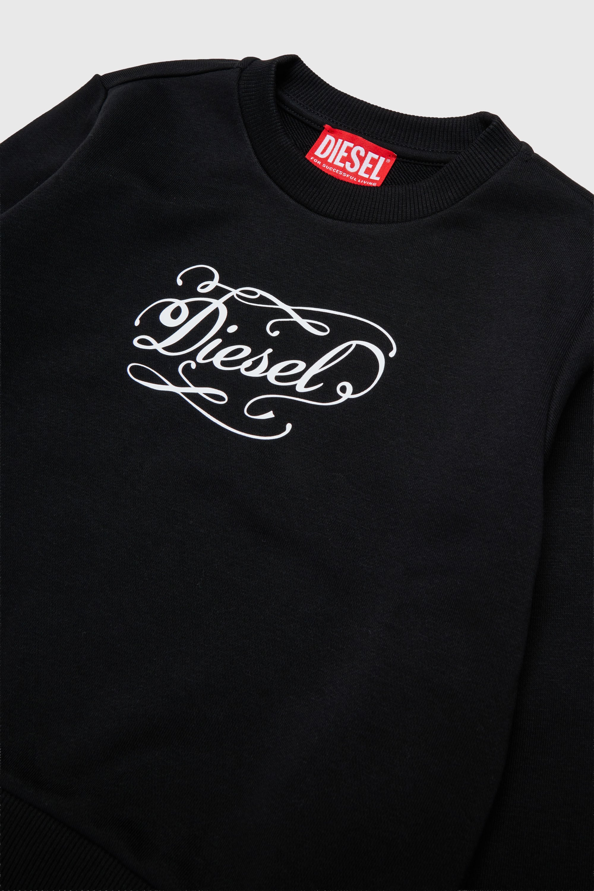 Diesel - SCORSY, Woman's Sweatshirt with whimsical logo print in Black - 3
