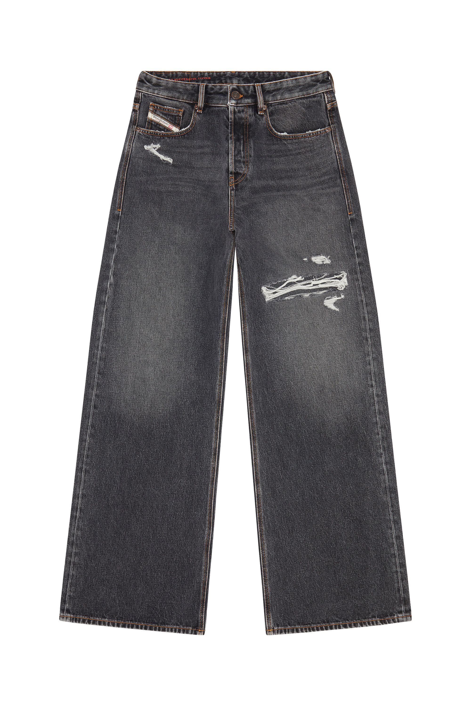 D-RISE Man: Oversized Regular Black/Dark grey Jeans | Diesel