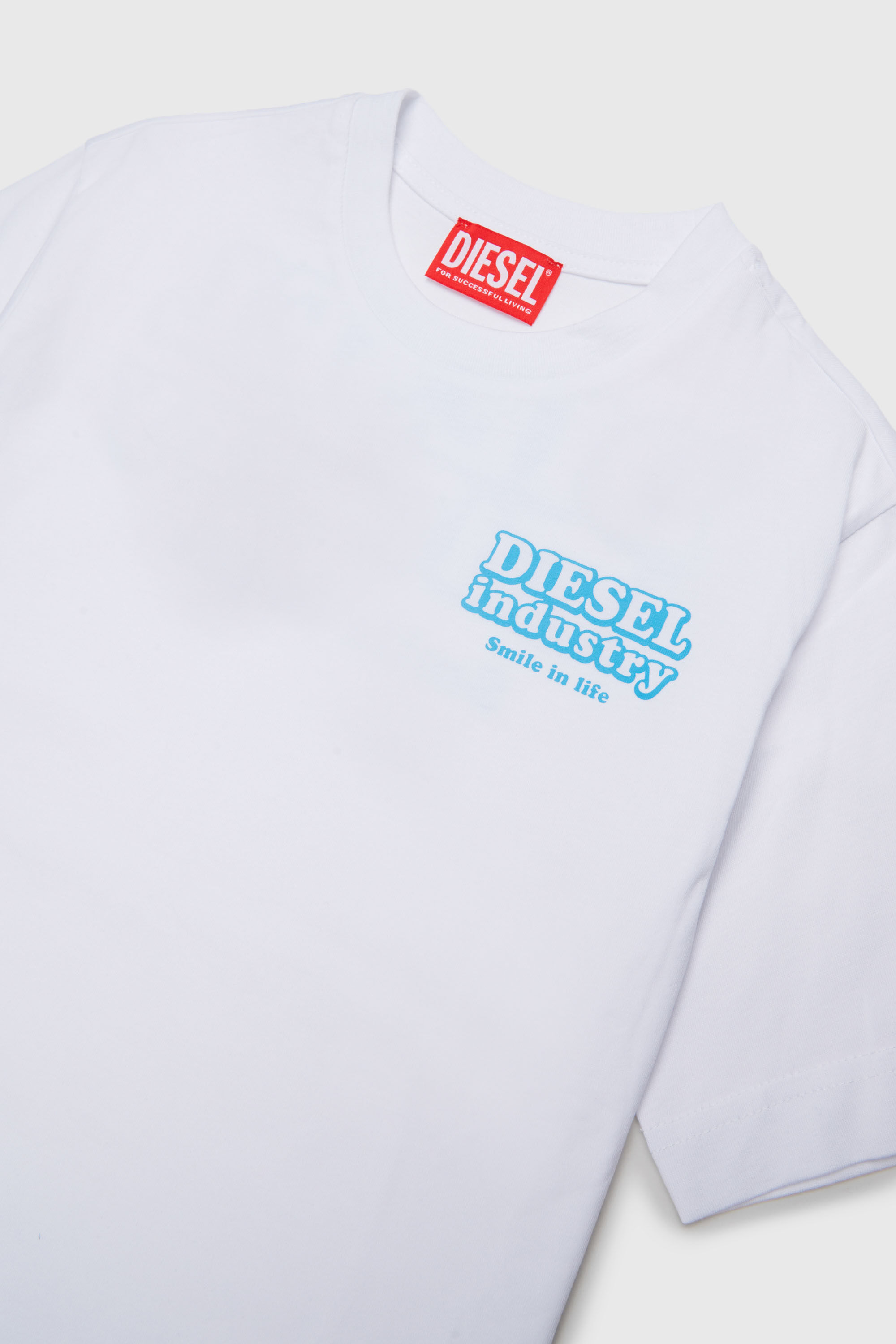 Diesel - TLODIM OVER, Man's T-shirt with Diesel Industry print in White - 3