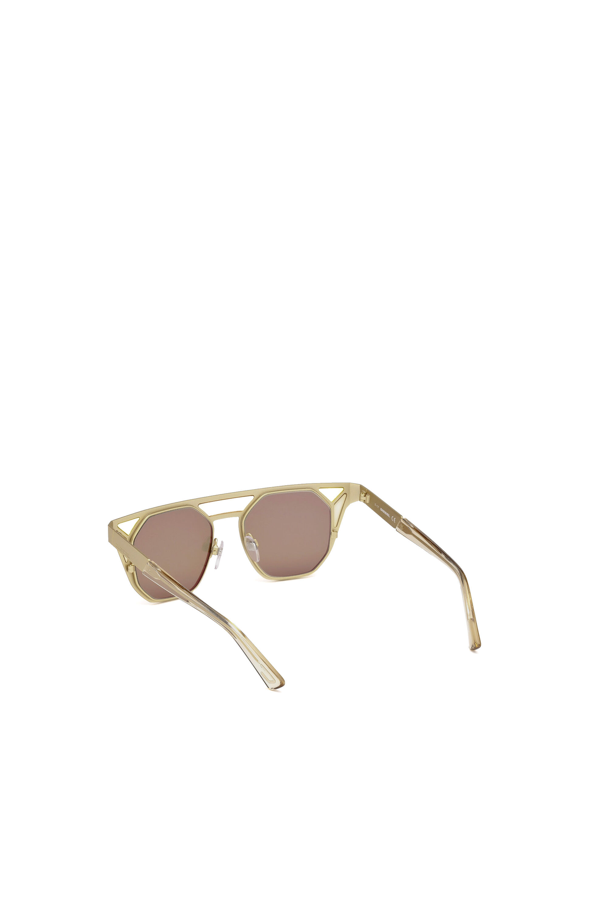 Diesel - DL0249, Woman's Eyewear with stained glass art inspired in Gold - 3