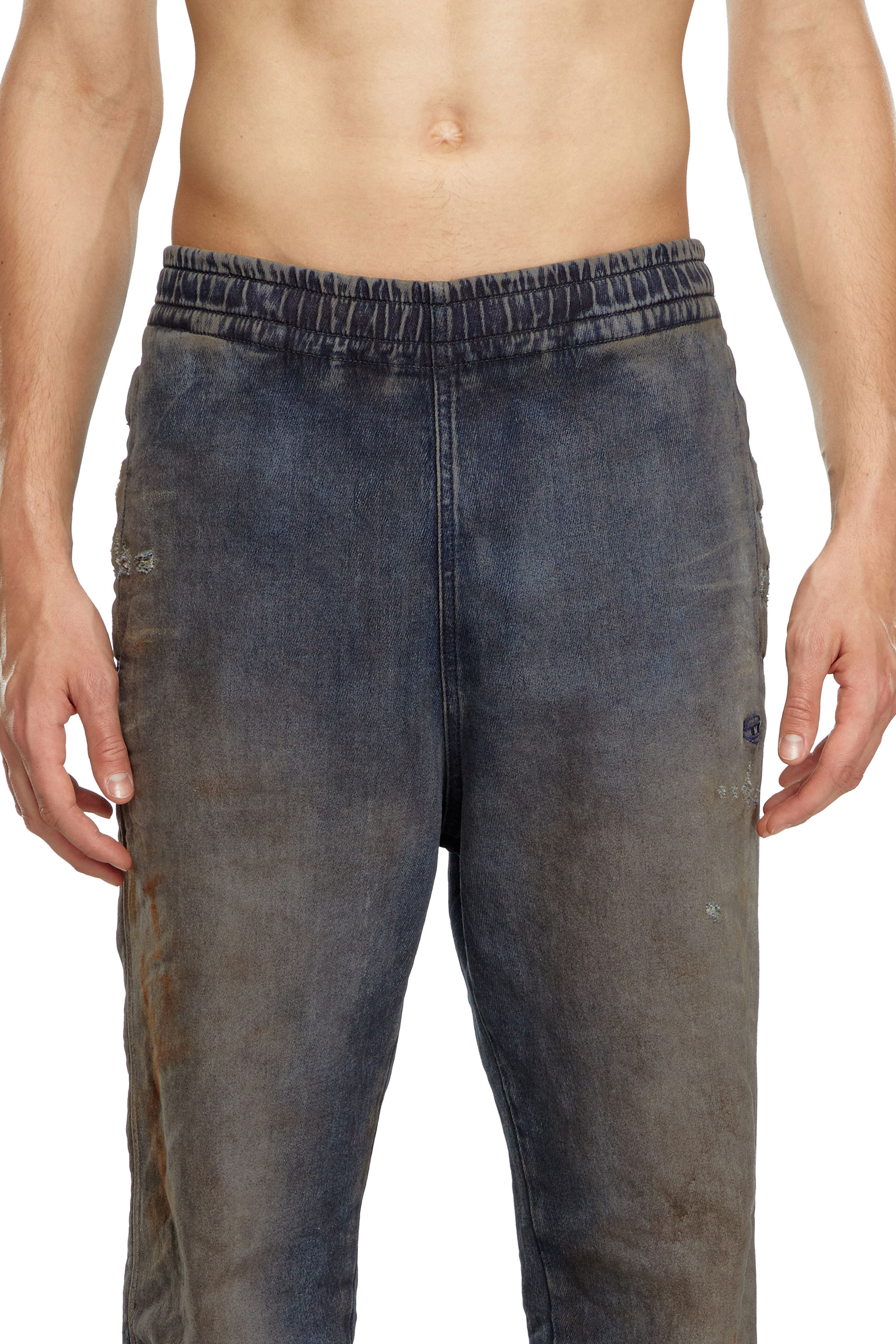 Diesel - Man's Slim D-Labb Track denim 068LV, Dark Blue - 4