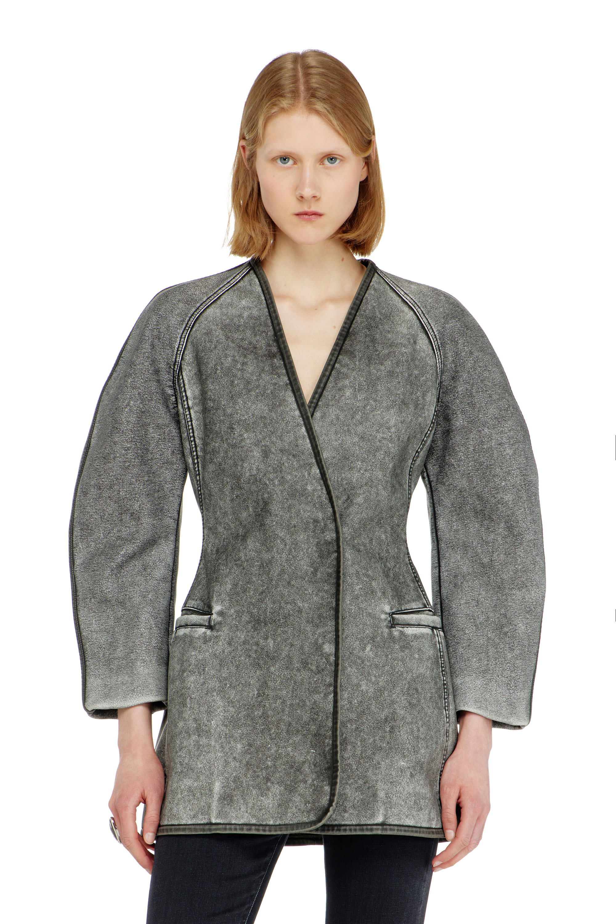 Diesel - G-ALAX, Woman's Cardigan jacket with cocoon sleeves in null - 1