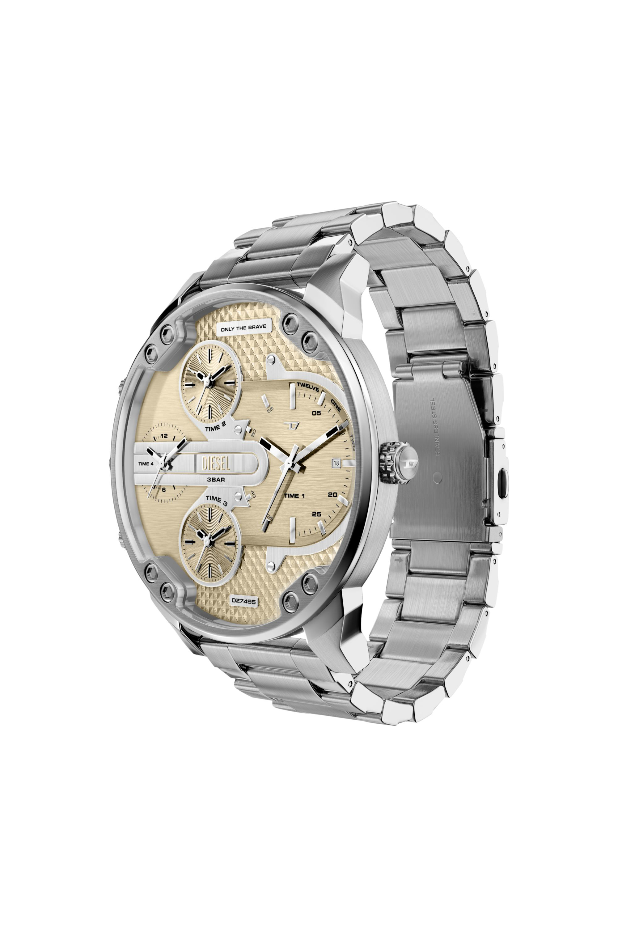 Diesel - DZ7495 WATCH, Man's Mr. Daddy Slim Stainless Steel Watch in Silver - 6