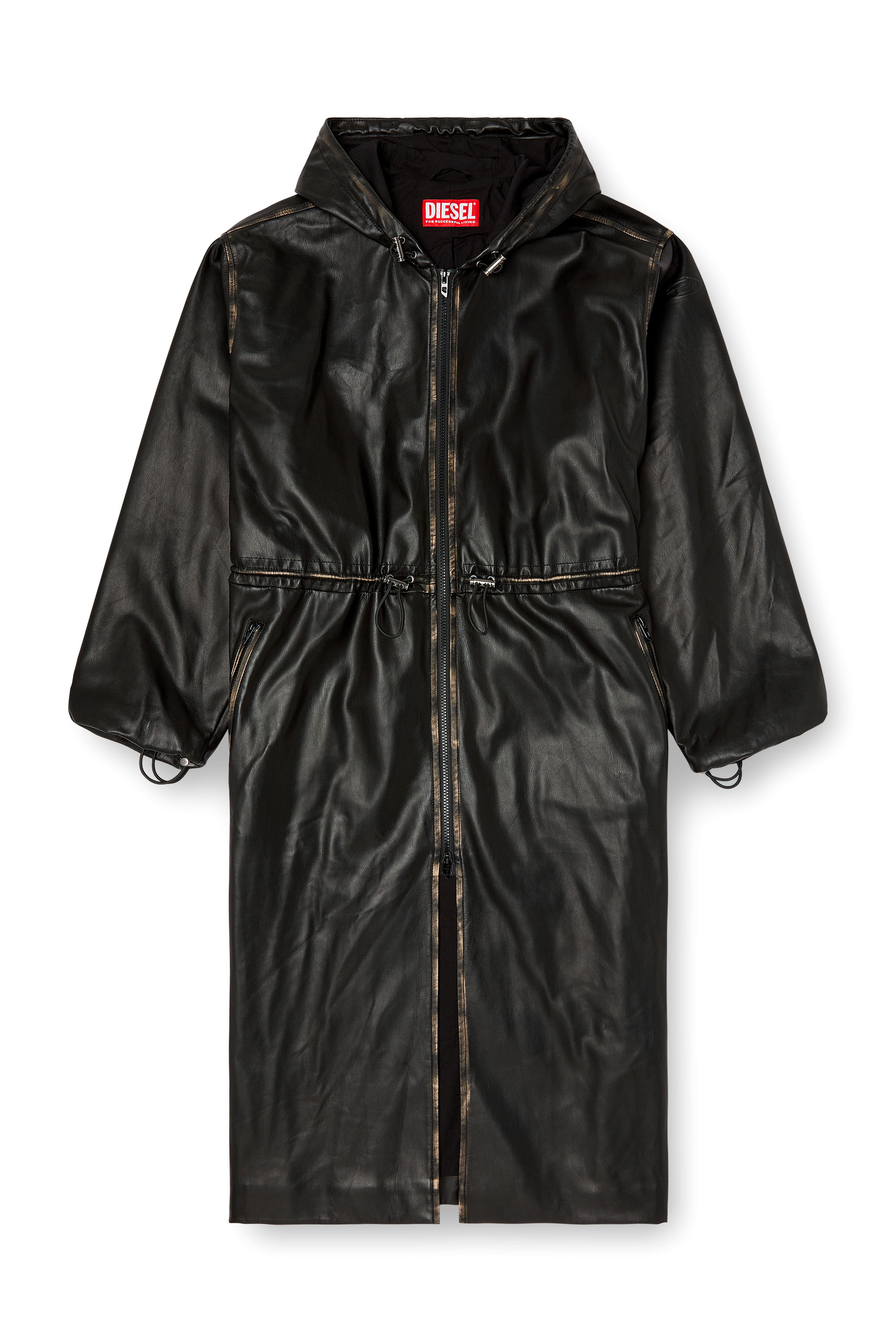 G-LARY, Black Diesel - G-LARY, Unisex's Distressed utilitarian hooded coat in Black - 2