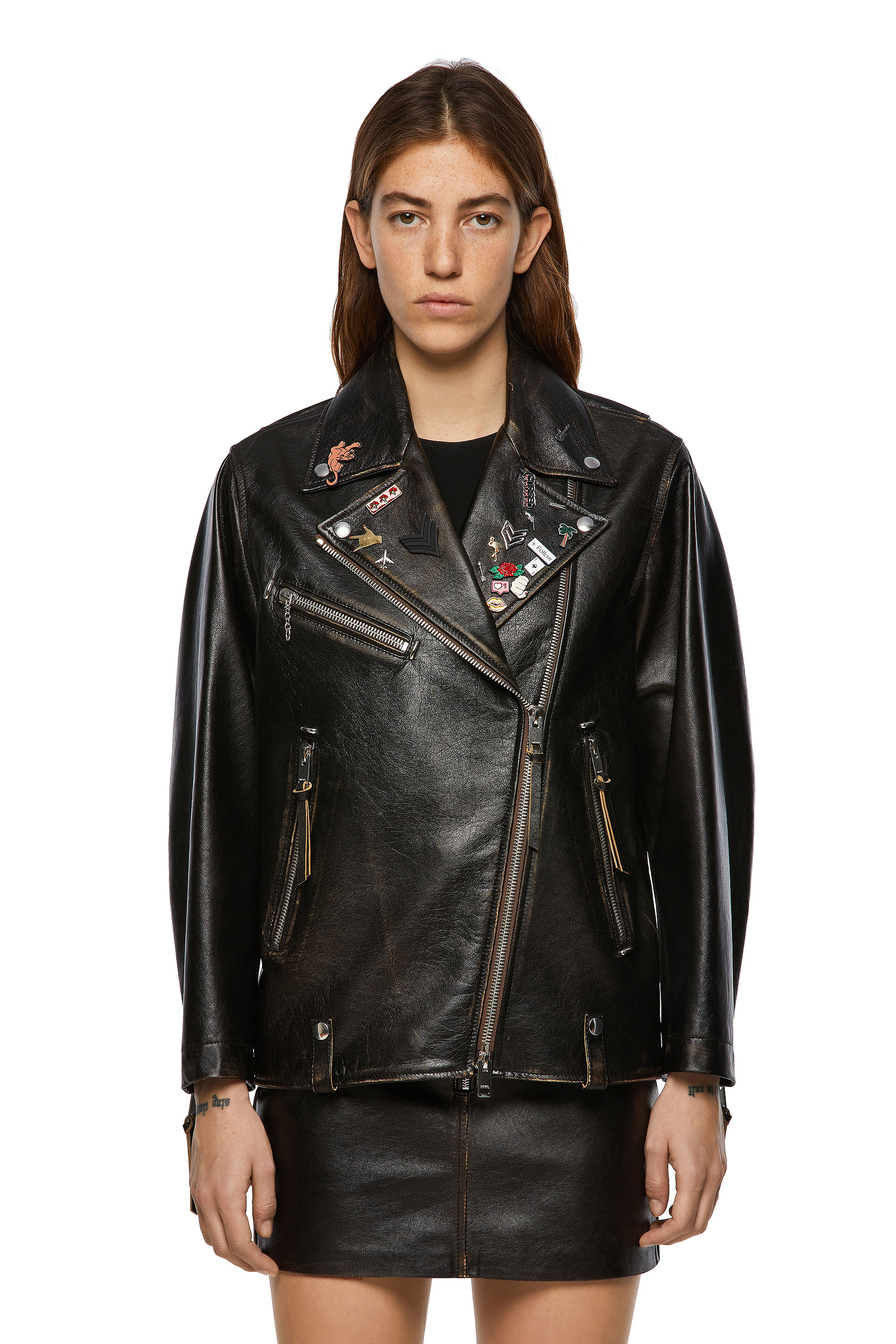 L-EDMEA, Black - Leather jackets