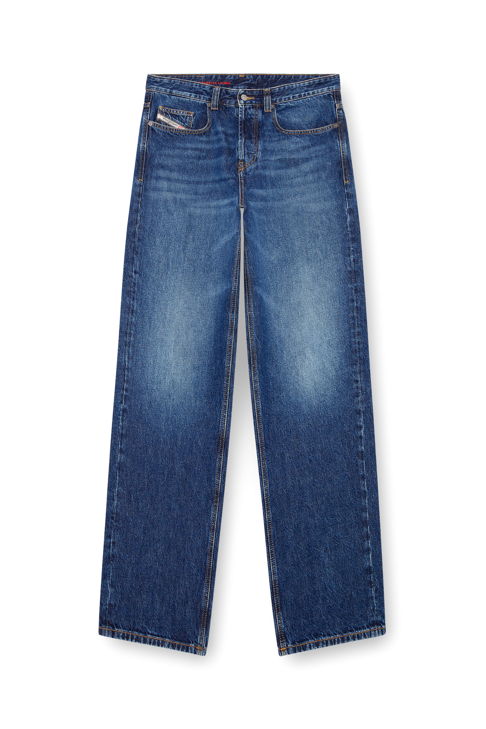 Relaxed Jeans 2001 D-Macro 09I27, Medium blue Diesel - Man's Relaxed Jeans 2001 D-Macro 09I27, Medium blue - 2