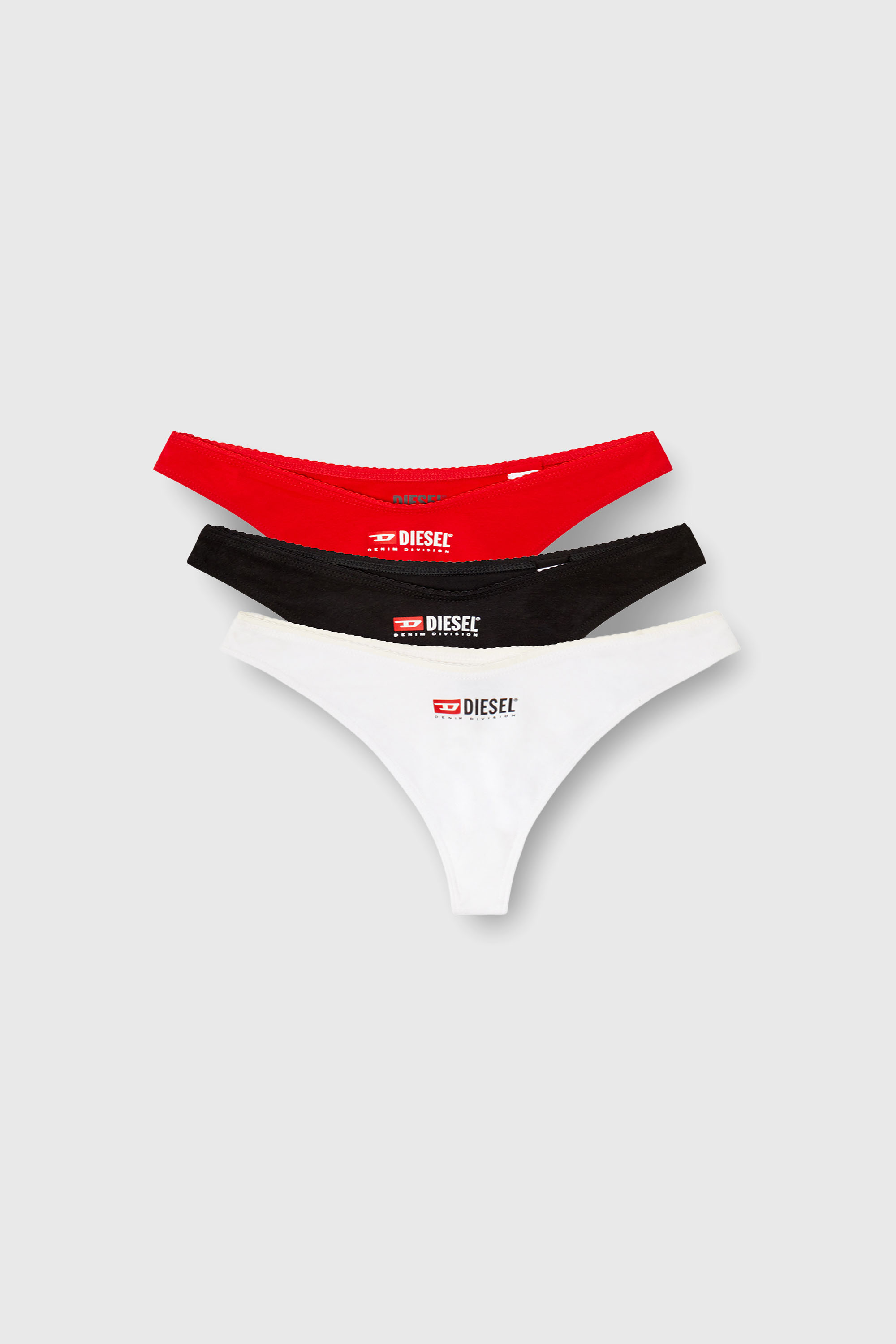 Diesel - PUNCHY-D-CORE-3PACK, Woman's Three-pack of thongs in Red/Black - 1