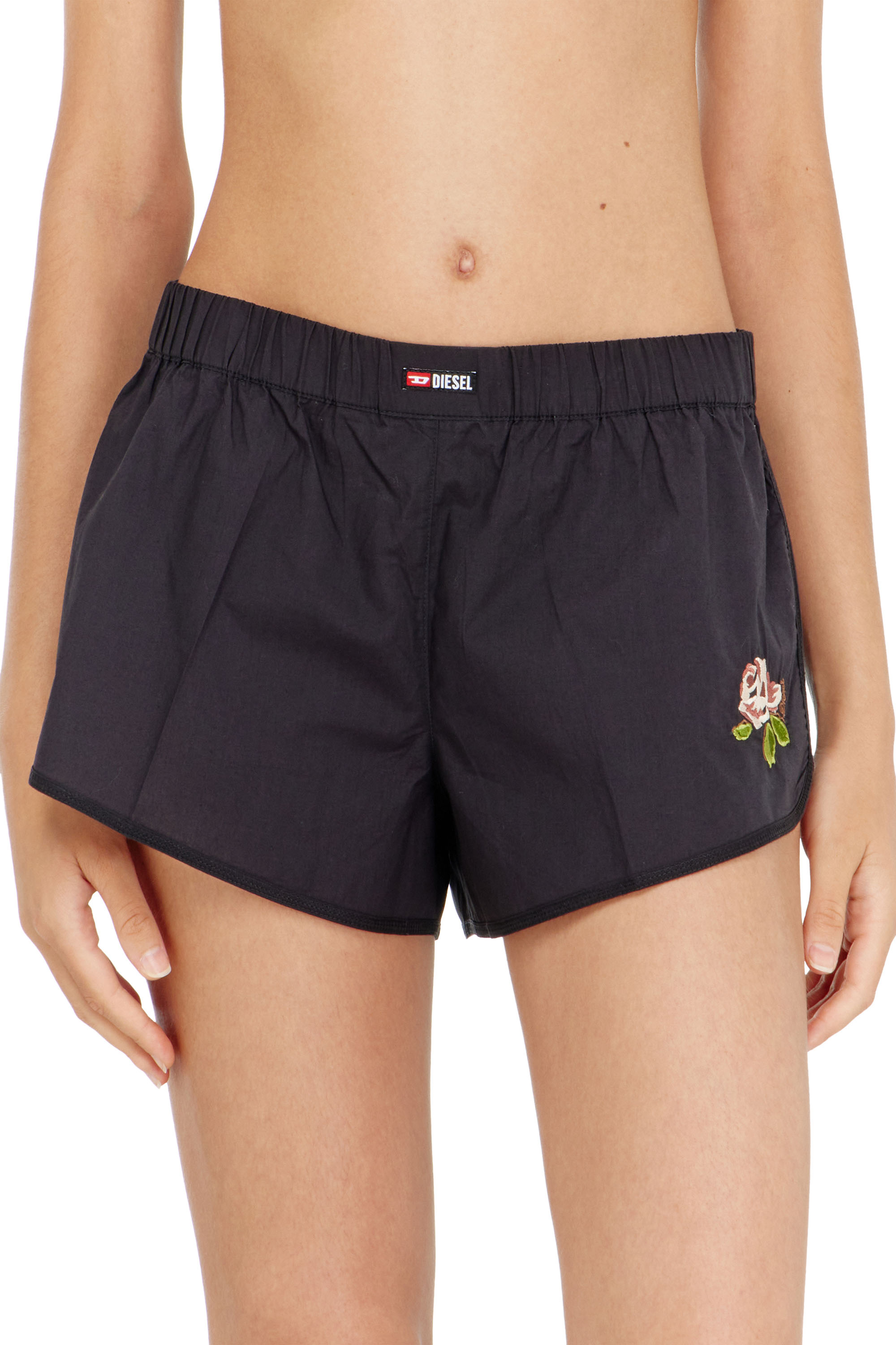 Diesel - ELOISE-D-CORE, Woman's Cotton boxers with floral embroidery in null - 2