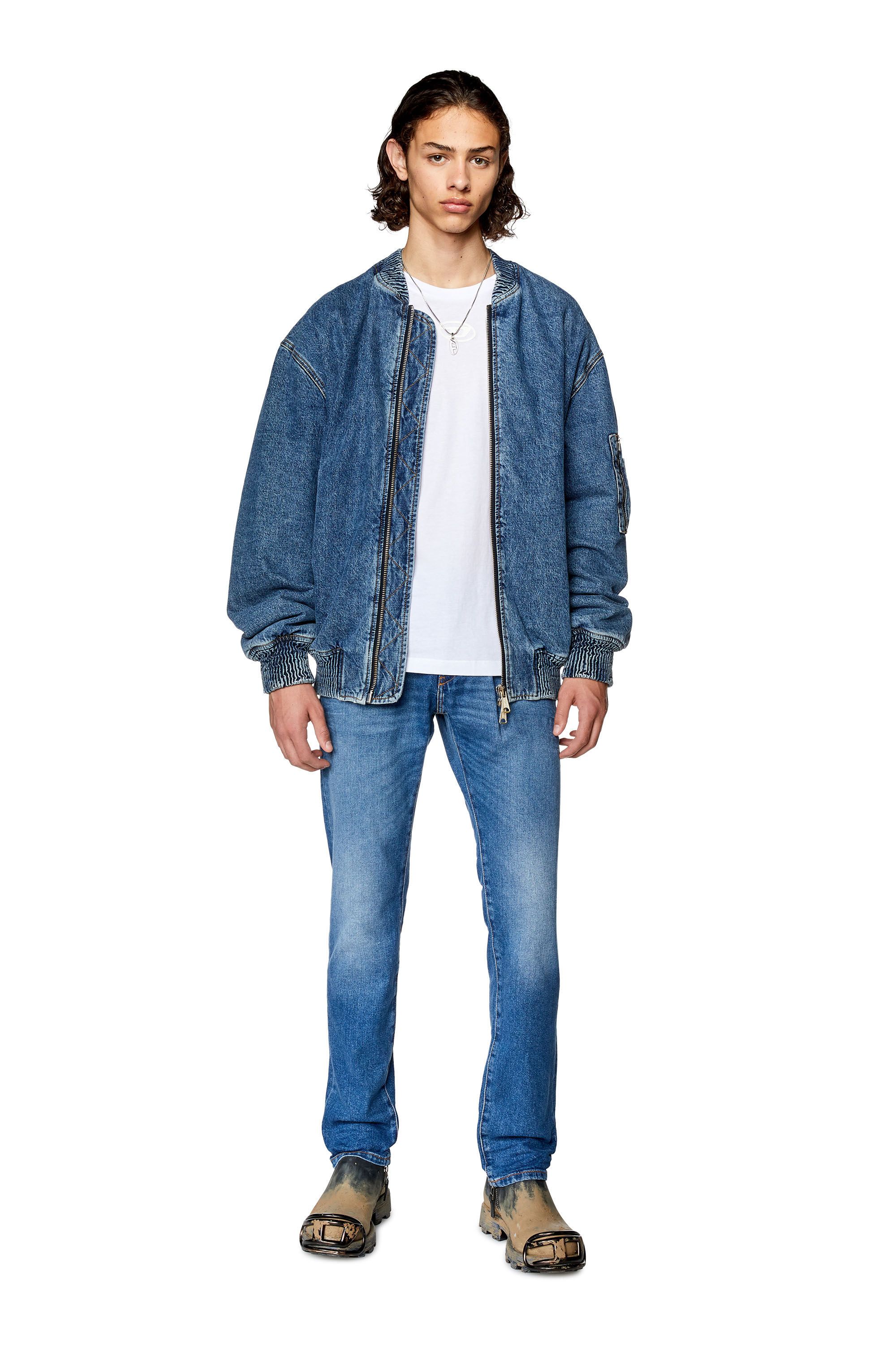 Diesel - 2019 D-Strukt 0ENAT Slim Jeans, Medium blue - Image 4