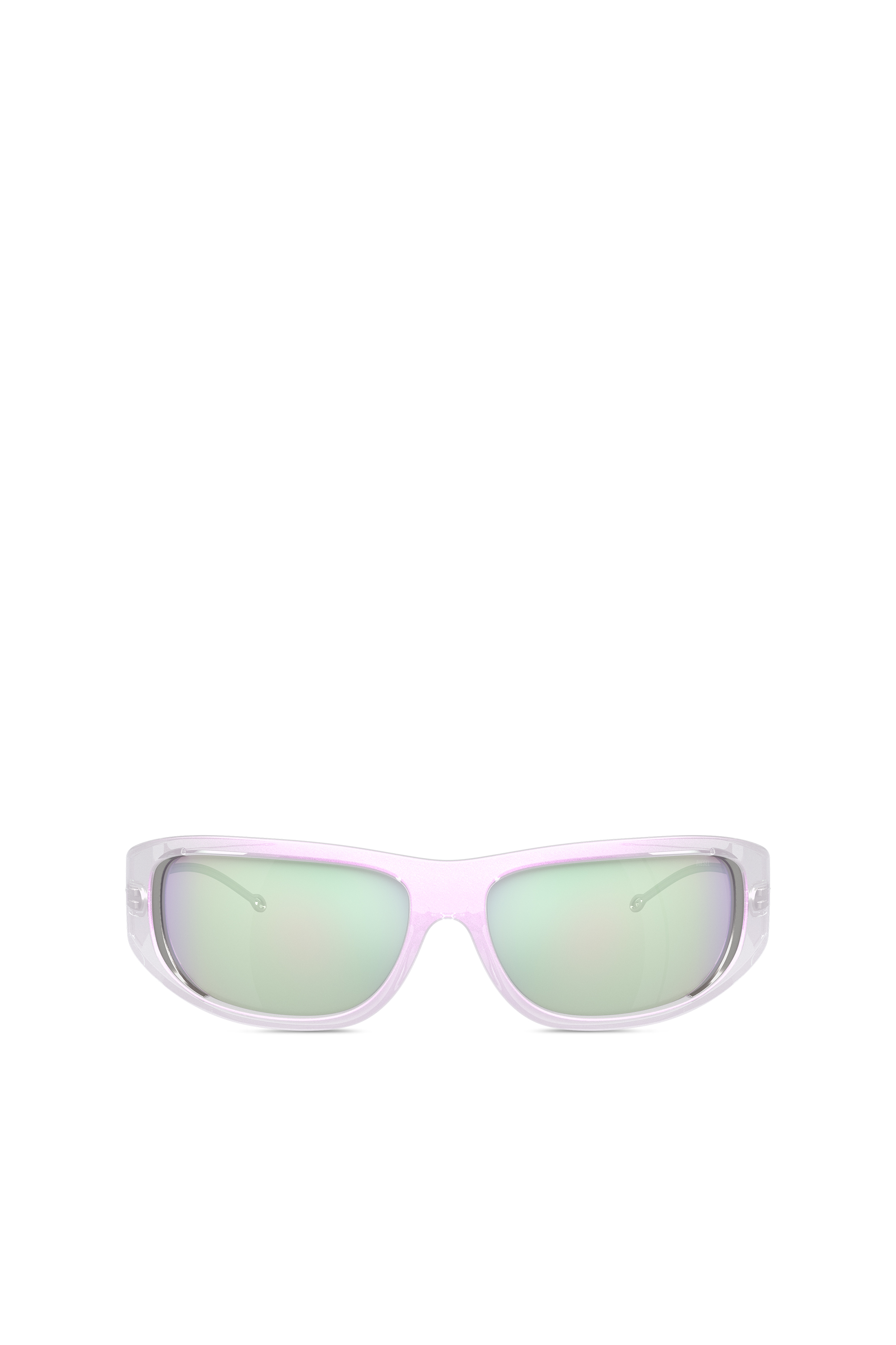 Diesel - 0DL3001, Unisex Wraparound style sunglasses in White - Image 1
