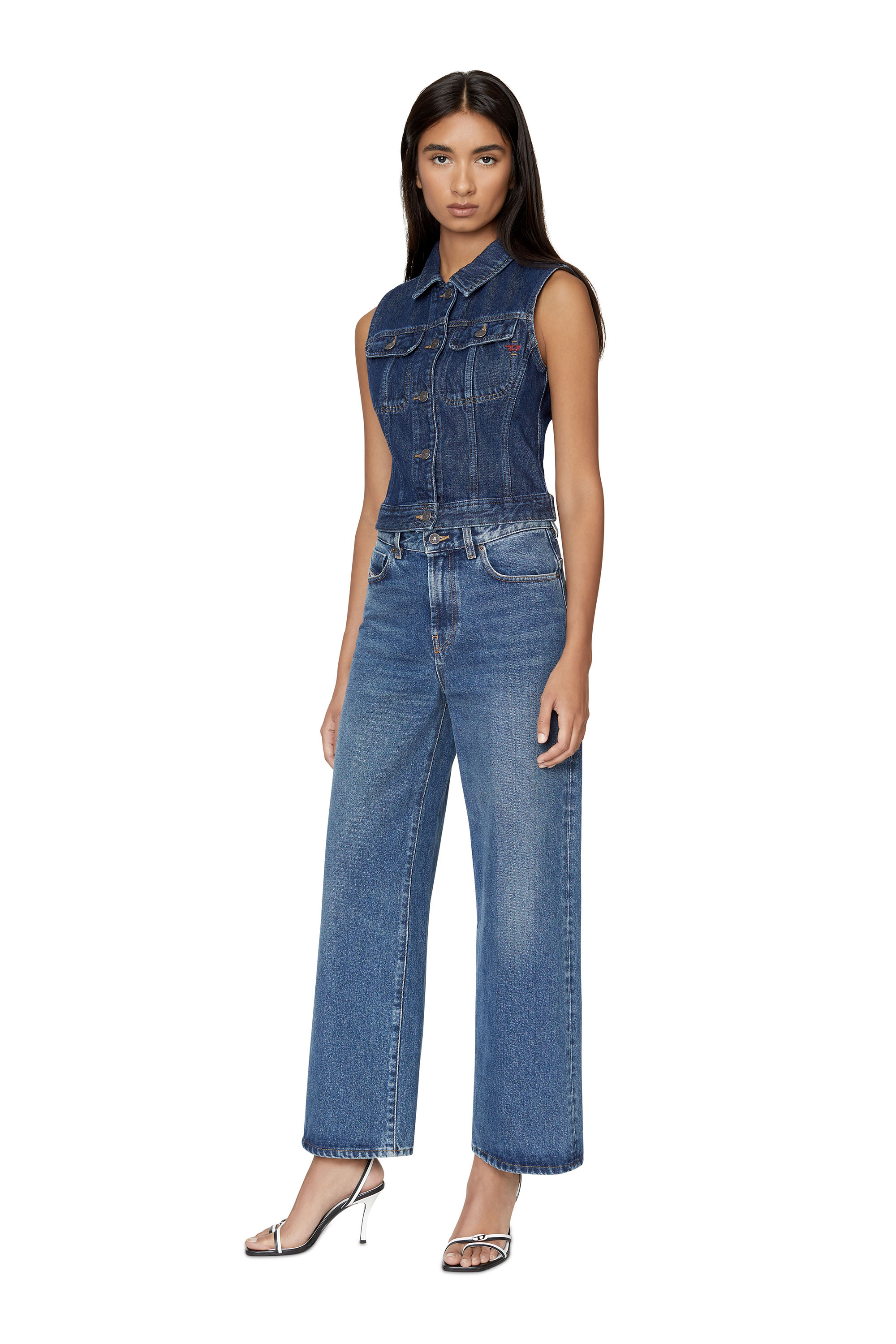 Diesel - 2000 WIDEE 007E5 Bootcut and Flare Jeans, Medium blue - Image 5