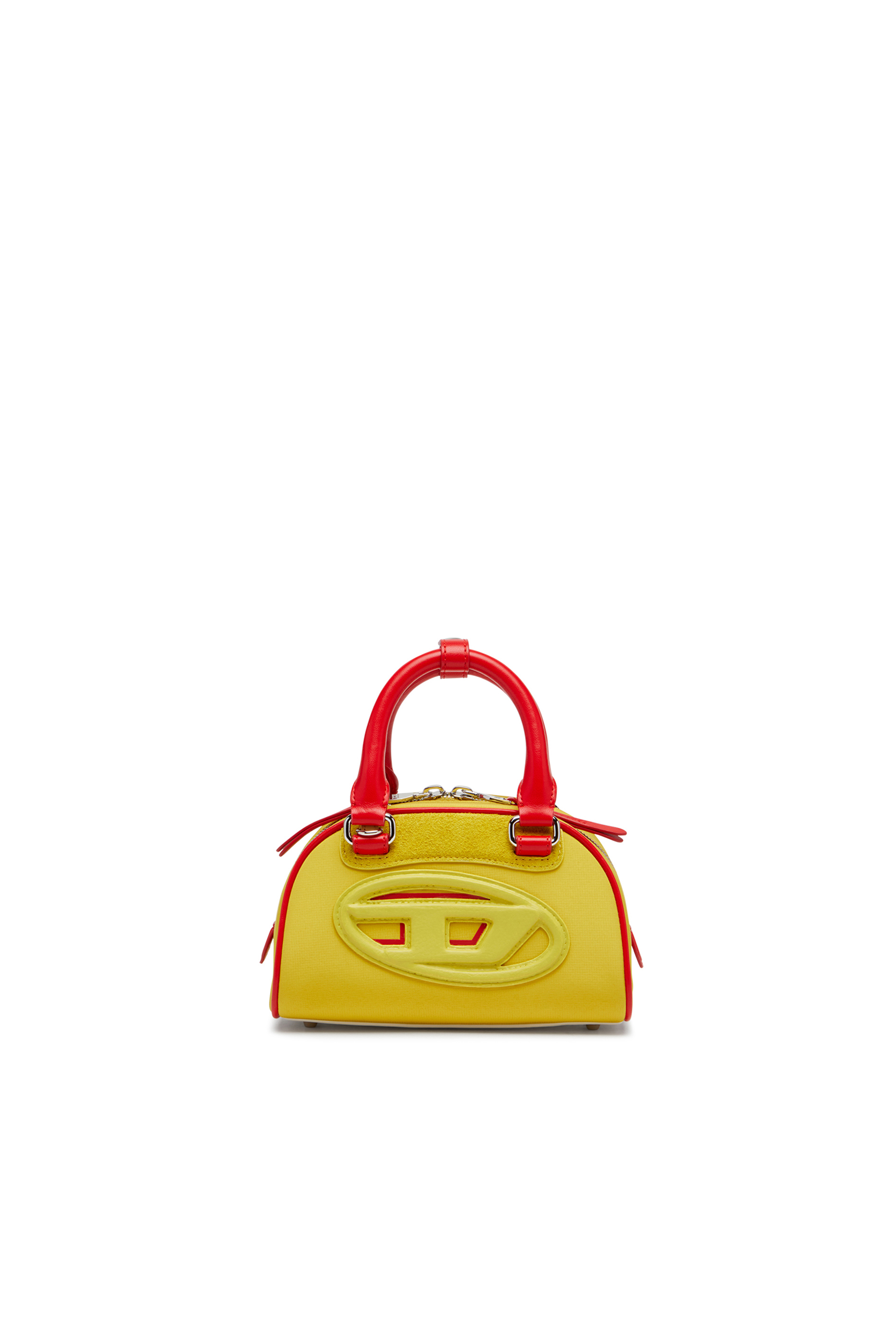 Diesel - 1DR DOME CROSSBODY, Woman's 1DR Dome-Colour-block mini bowling bag in Yellow - 1