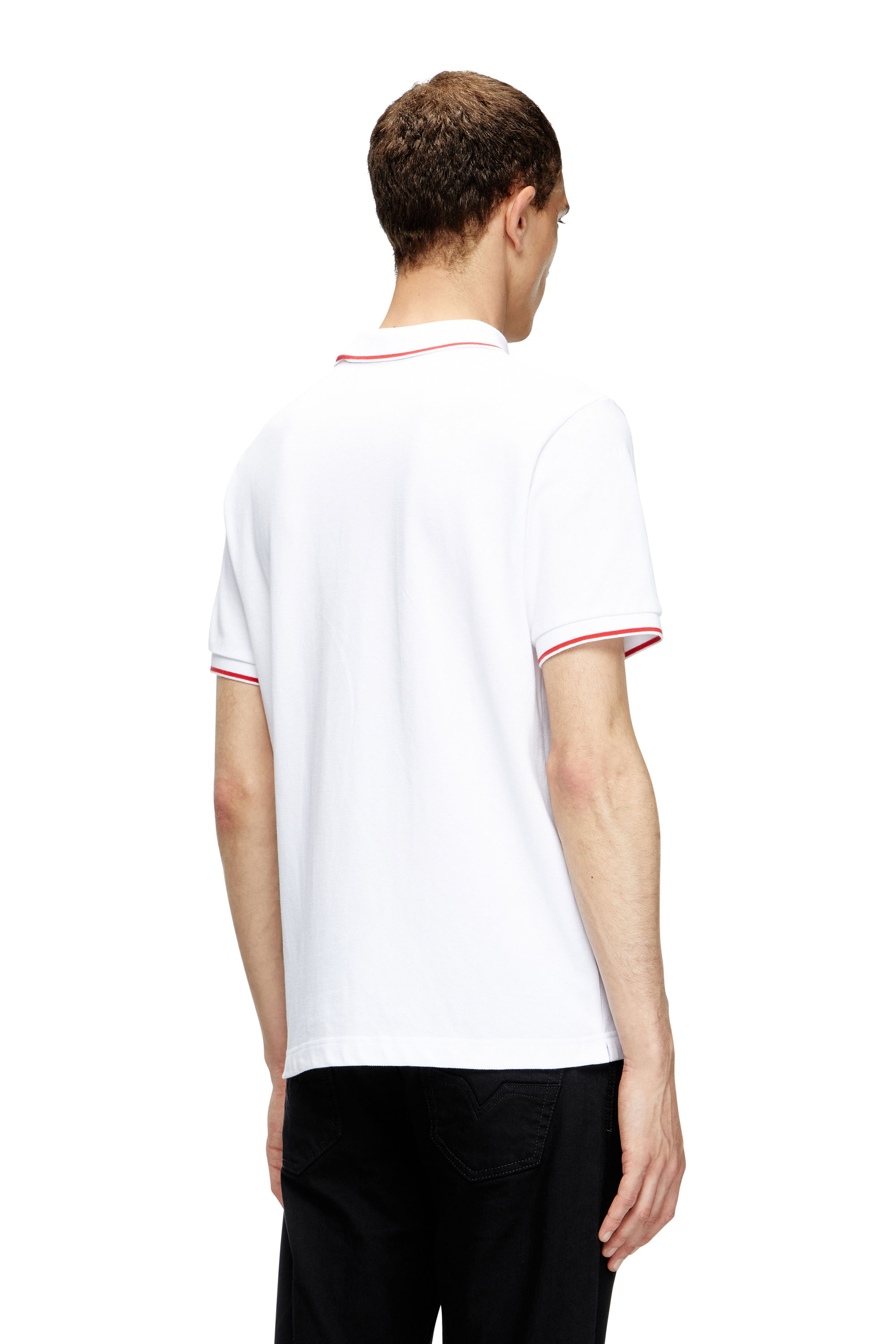 Diesel - T-FERRY-MICRODIV, Man's Polo shirt with micro Diesel embroidery in White - 2