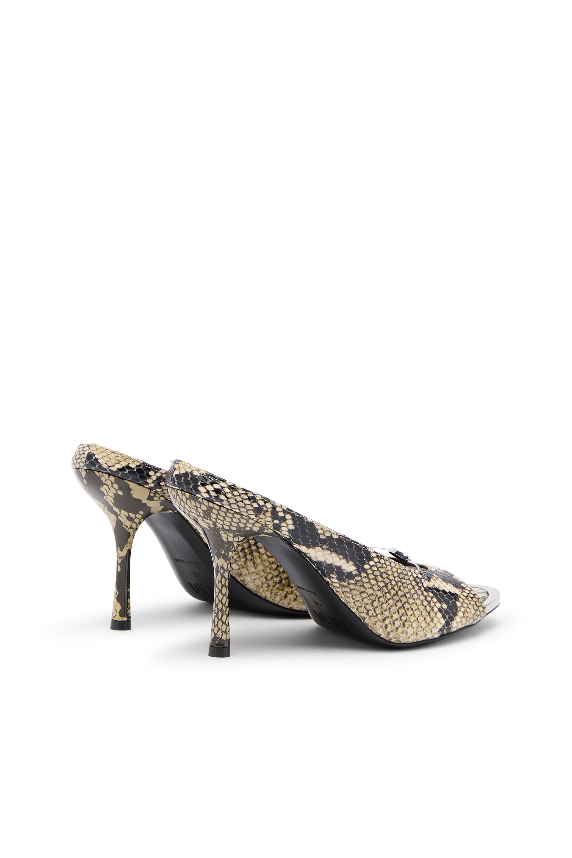 Diesel - D-DIAM'S SA 90, Woman's D-Diam's-High leather mule with floating Oval D in null - 3