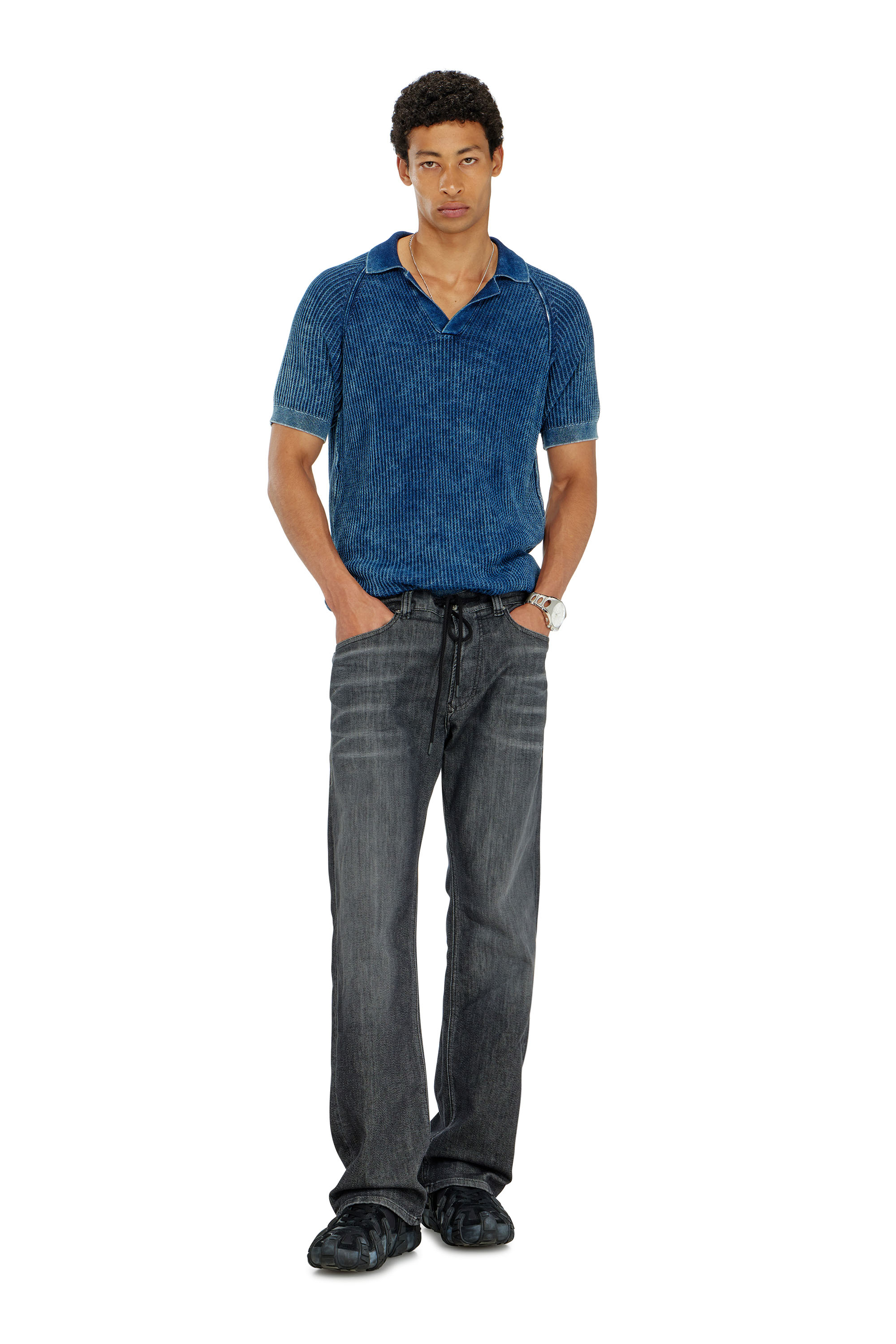 Diesel - Man's Relaxed 2080 D-Reel Joggjeans&reg; 09M66, Black/Dark grey - 1