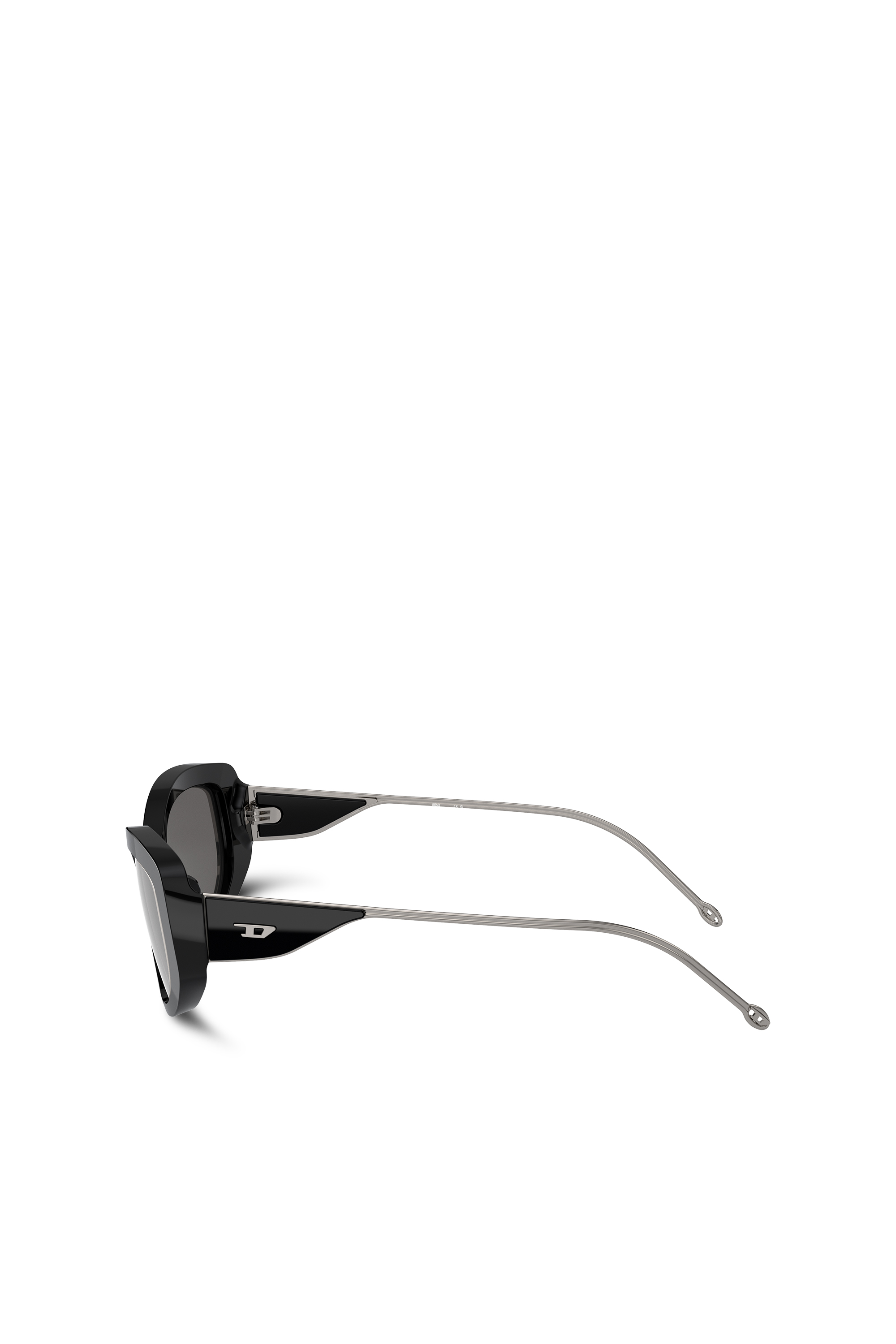 Diesel - 0DL2001 SIZE 54, Unisex's Cat-eye style sunglasses in Black/Flash mirror - 2