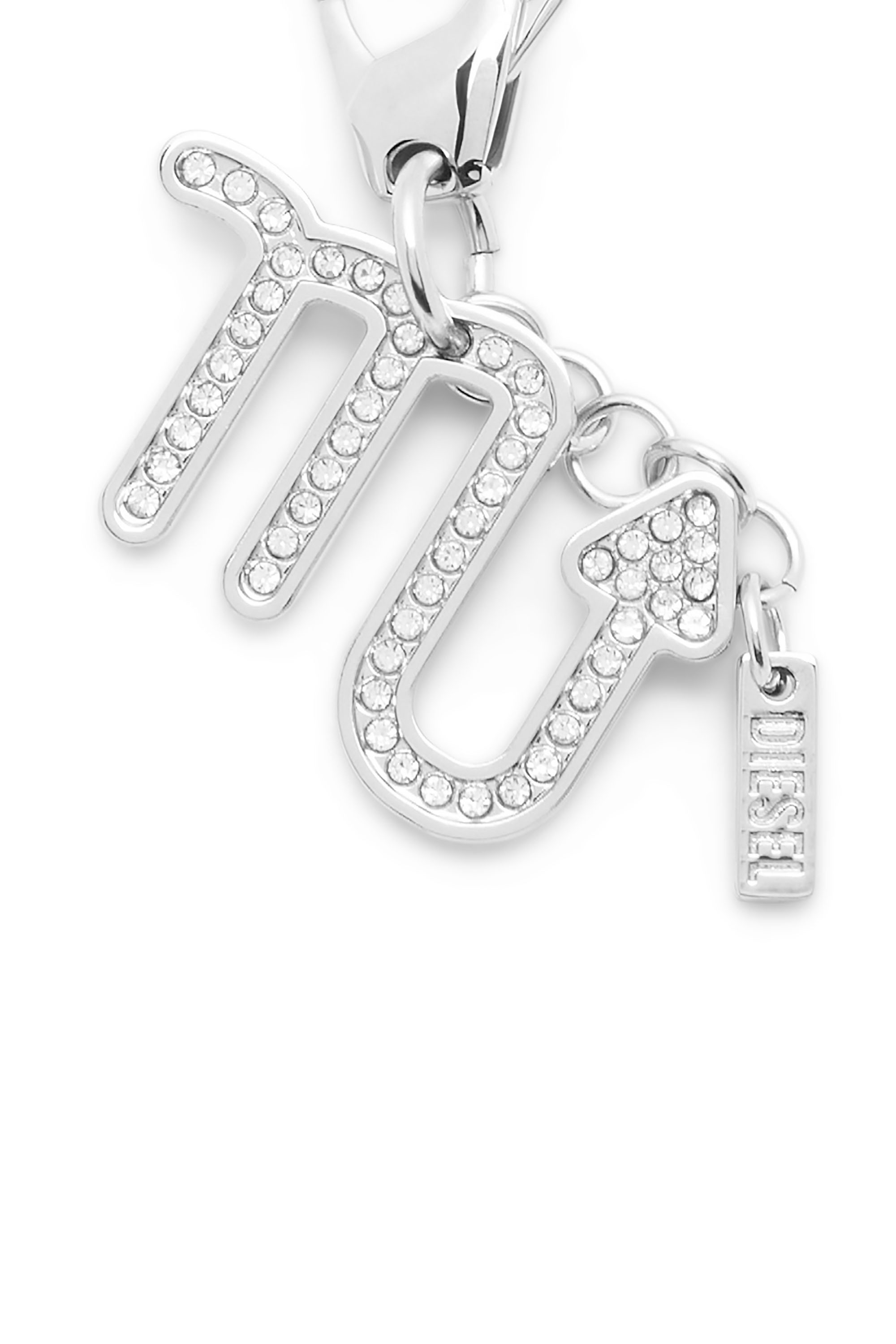 Diesel - CHARM SCORPIO, Unisex's Metal Scorpio charm with rhinestones in Silver - 3