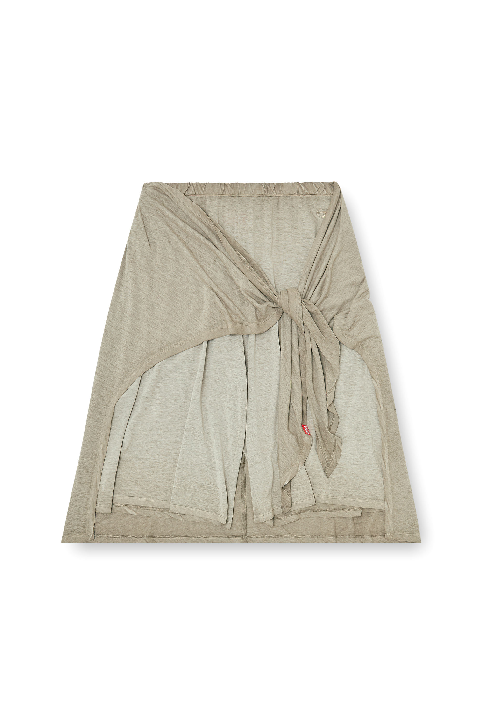 Diesel - P-RALYA, Woman's Hemp-cotton bermuda shorts with wrap detail in Green - 3