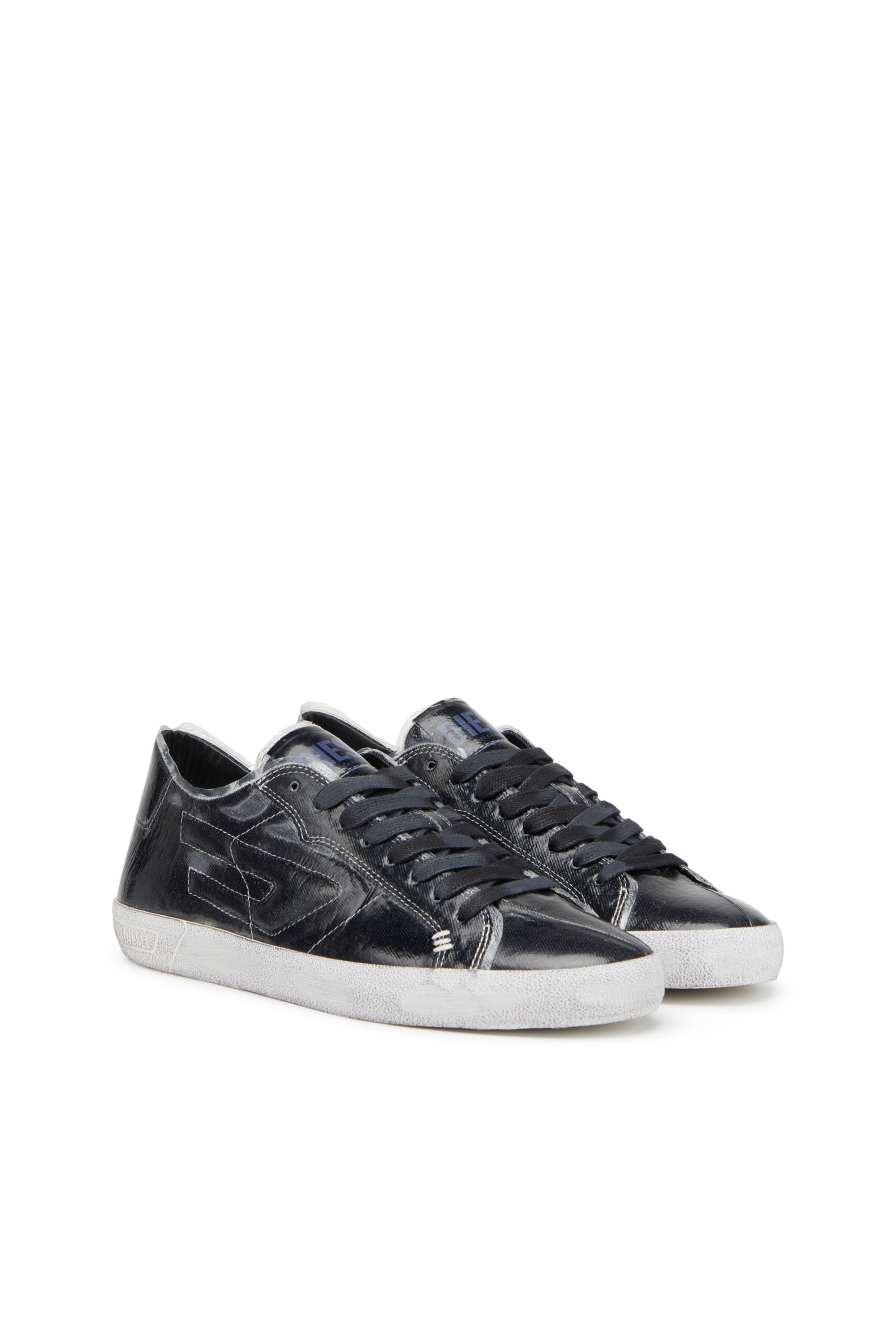 Diesel - S-LEROJI LOW, Man's S-Leroji Low - Canvas sneakers with TPU overlay in Black - 2