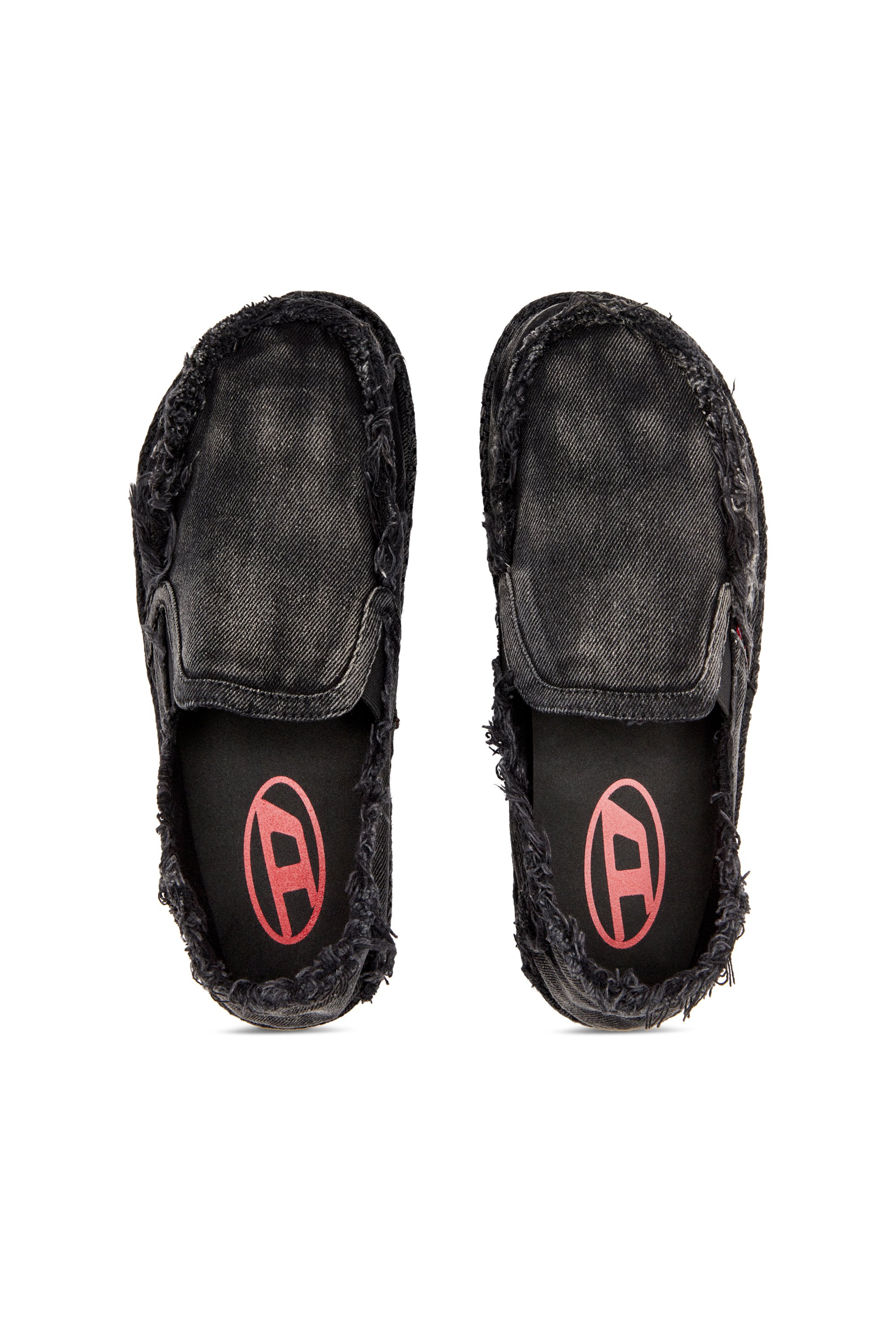 Diesel - D-LUKAS ESP, Man's D-Lukas-Espadrille loafers in distressed denim in Black - 5