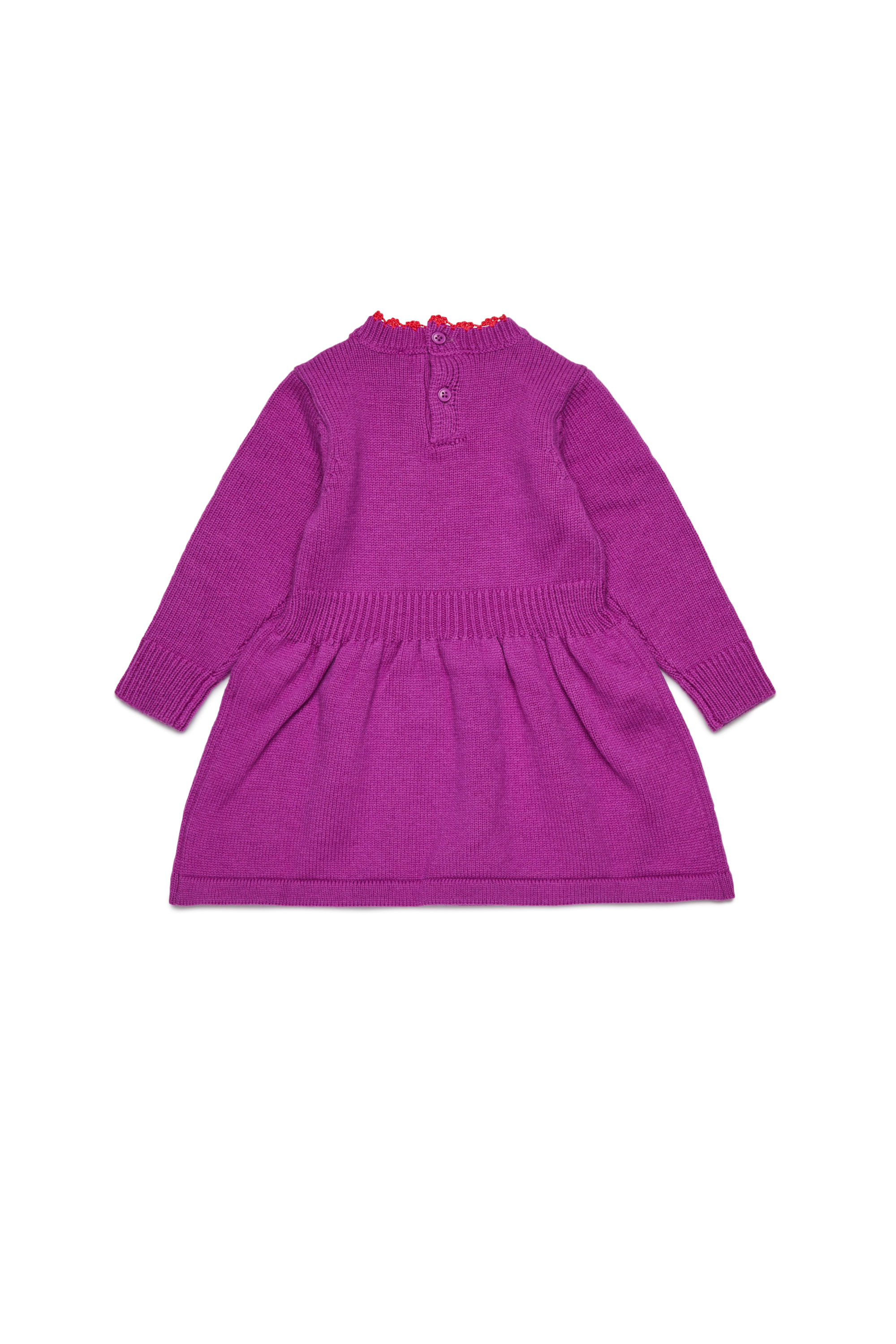 Diesel - DALLEB, Woman's Wool dress with embroidered logo in Violet - 2