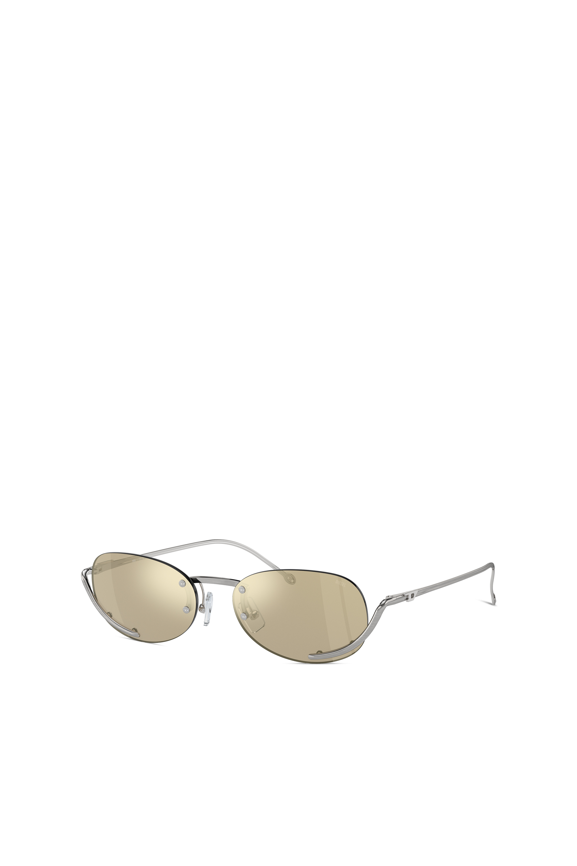 Diesel - 0DL1004, Unisex Oval sunglasses in Yellow - Image 4