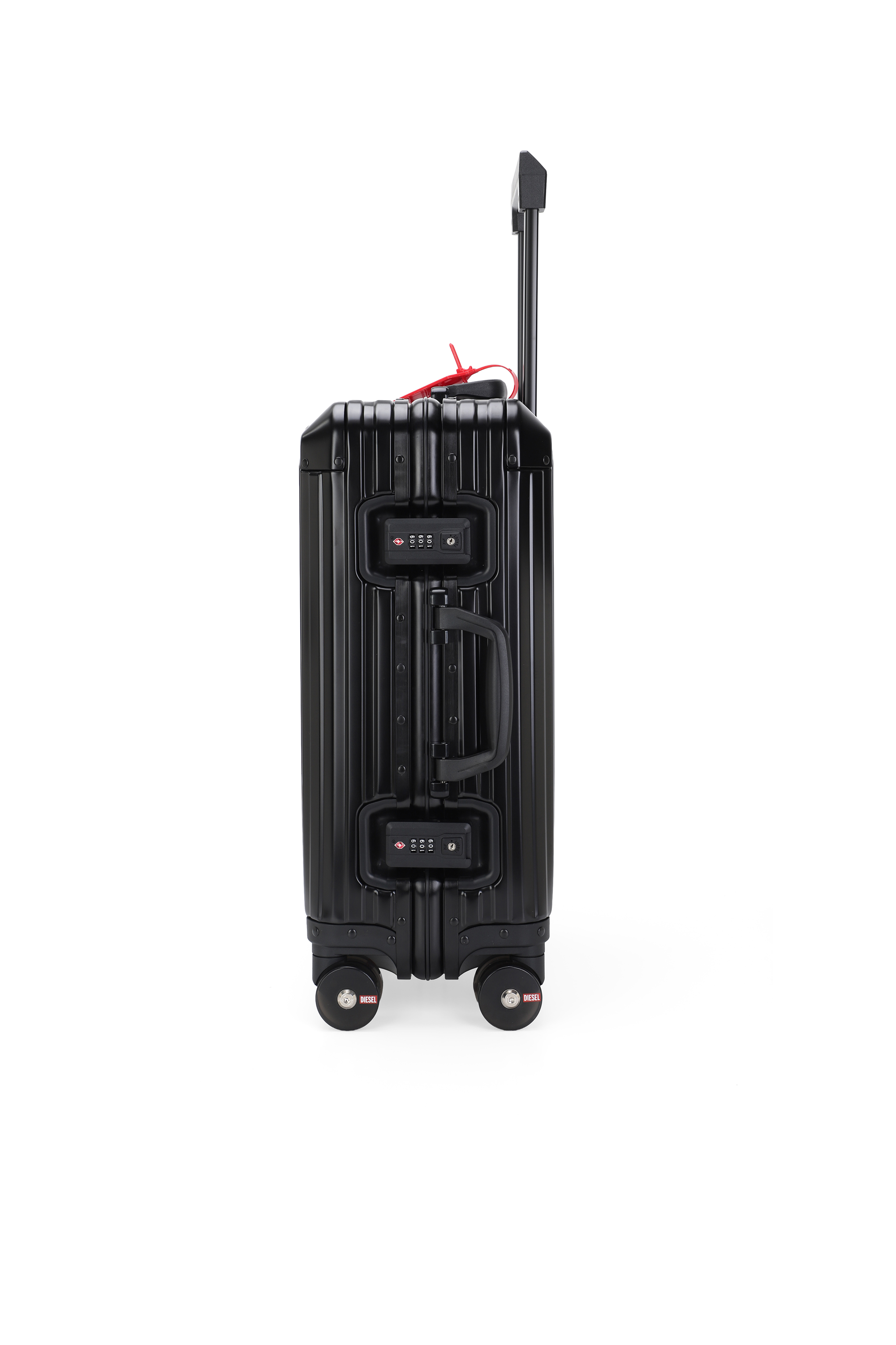 Diesel - DIESEL ALUMINUM TROLLEY- DSL002, Unisex's Aluminum suitcase size S in Black - 4