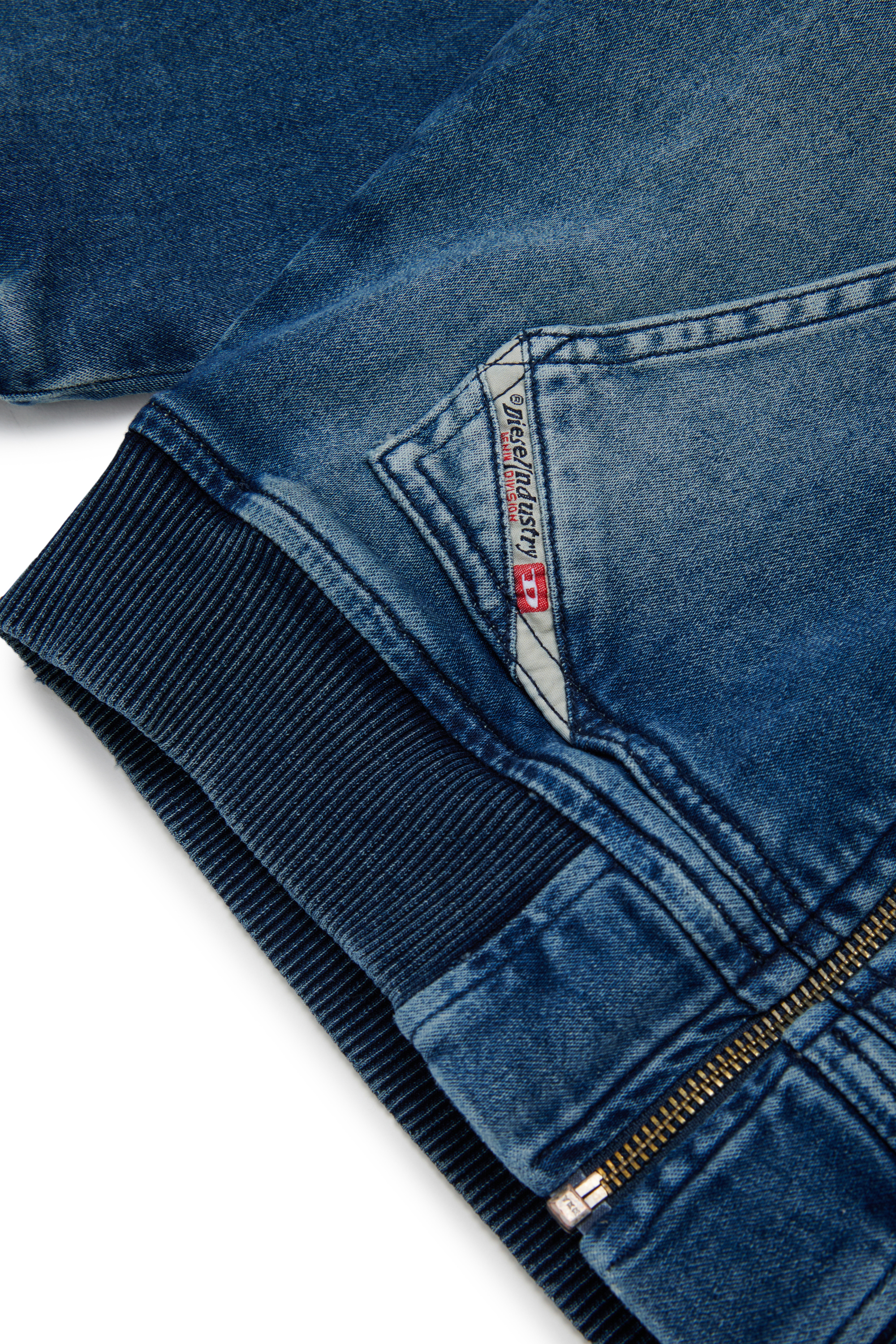 Diesel - STIMM-OVER JJJ, Man's Zip-up hoodie in JoggJeans&reg; in Dark Blue - 4