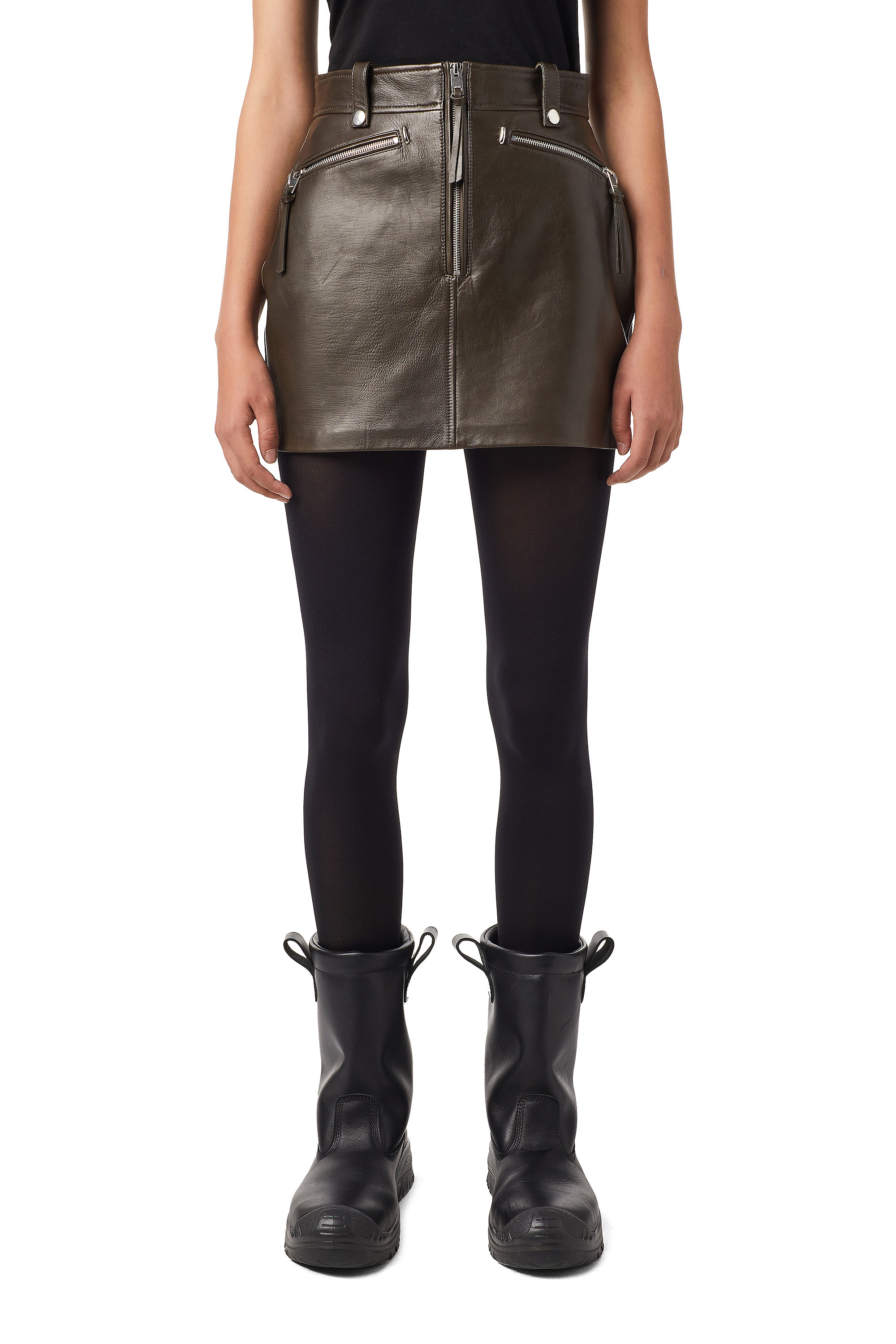 L-EMILIA-A, Olive Green - Skirts