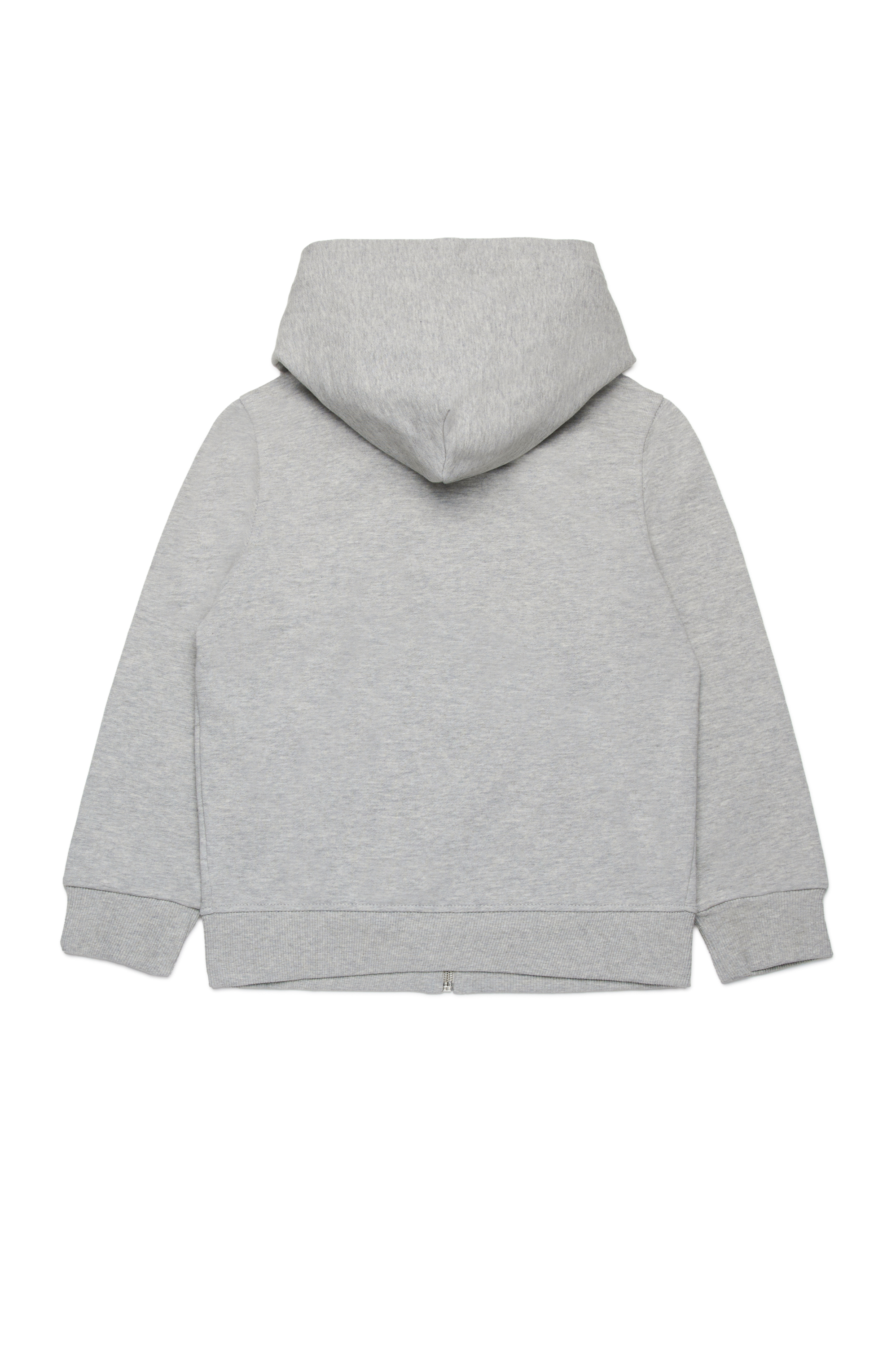 Diesel - SMACIS, Man's Zip-up hoodie with metal-effect Oval D in Grey - 2